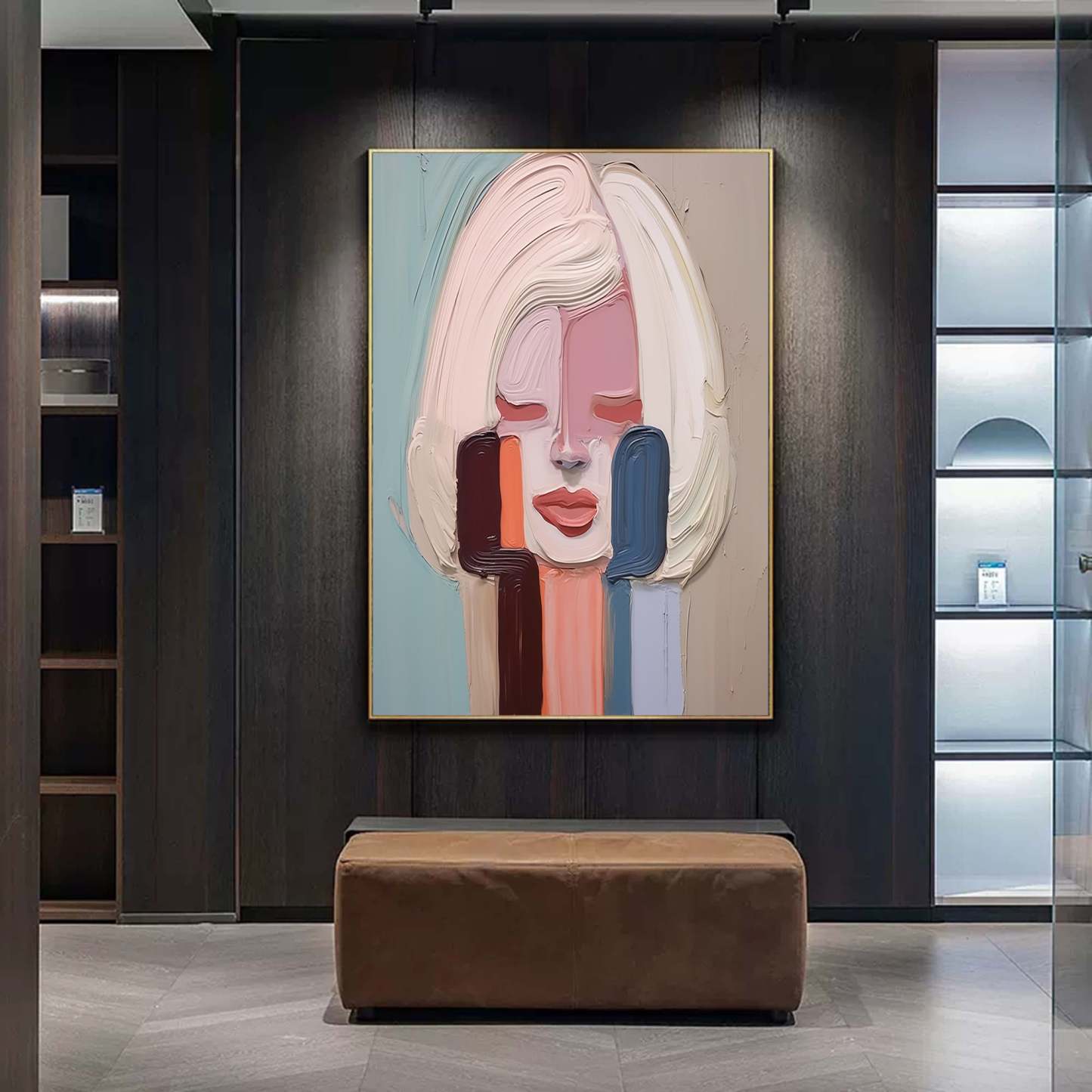 Plaster Art Painting hand - painted #HM719-Homemural