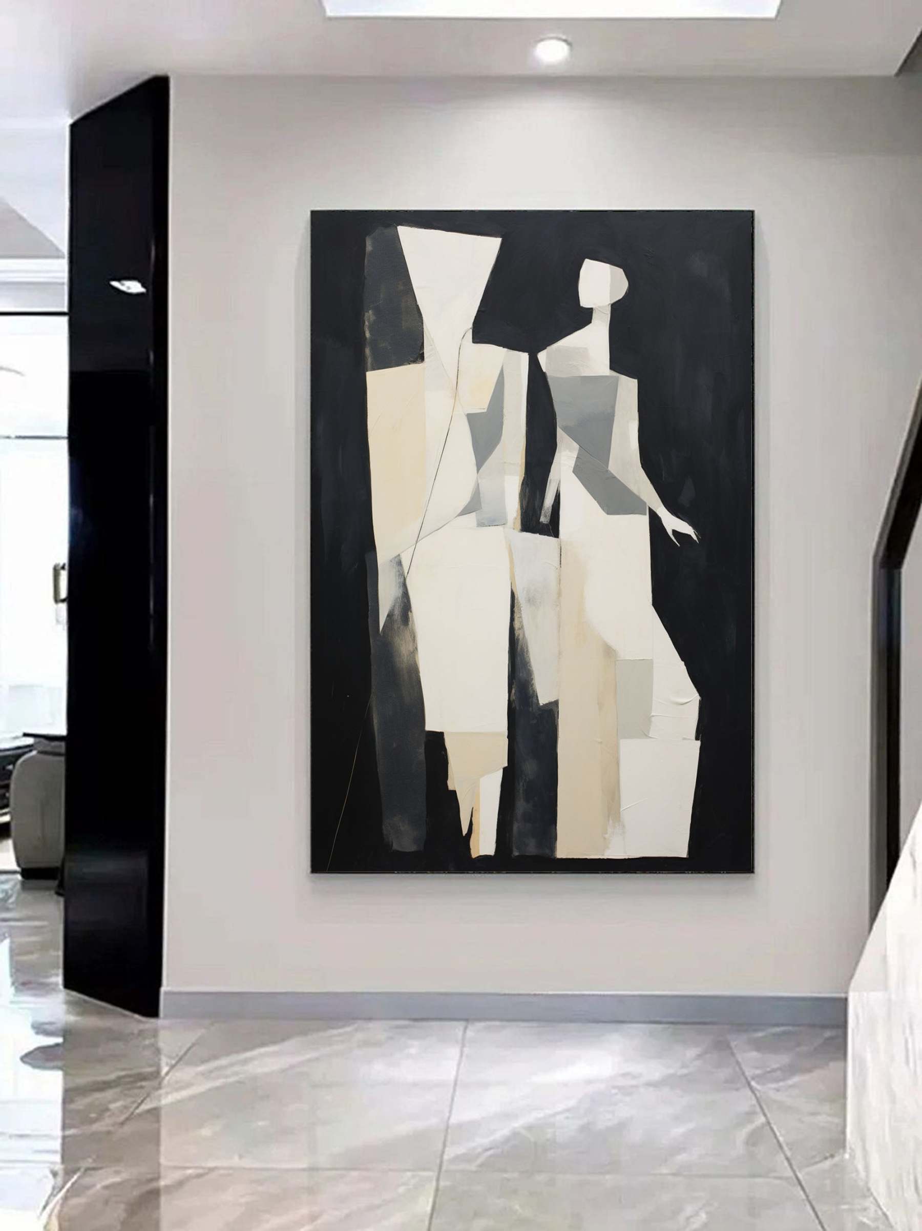 Contemporary Minimalist Art Painting hand - painted #HM609