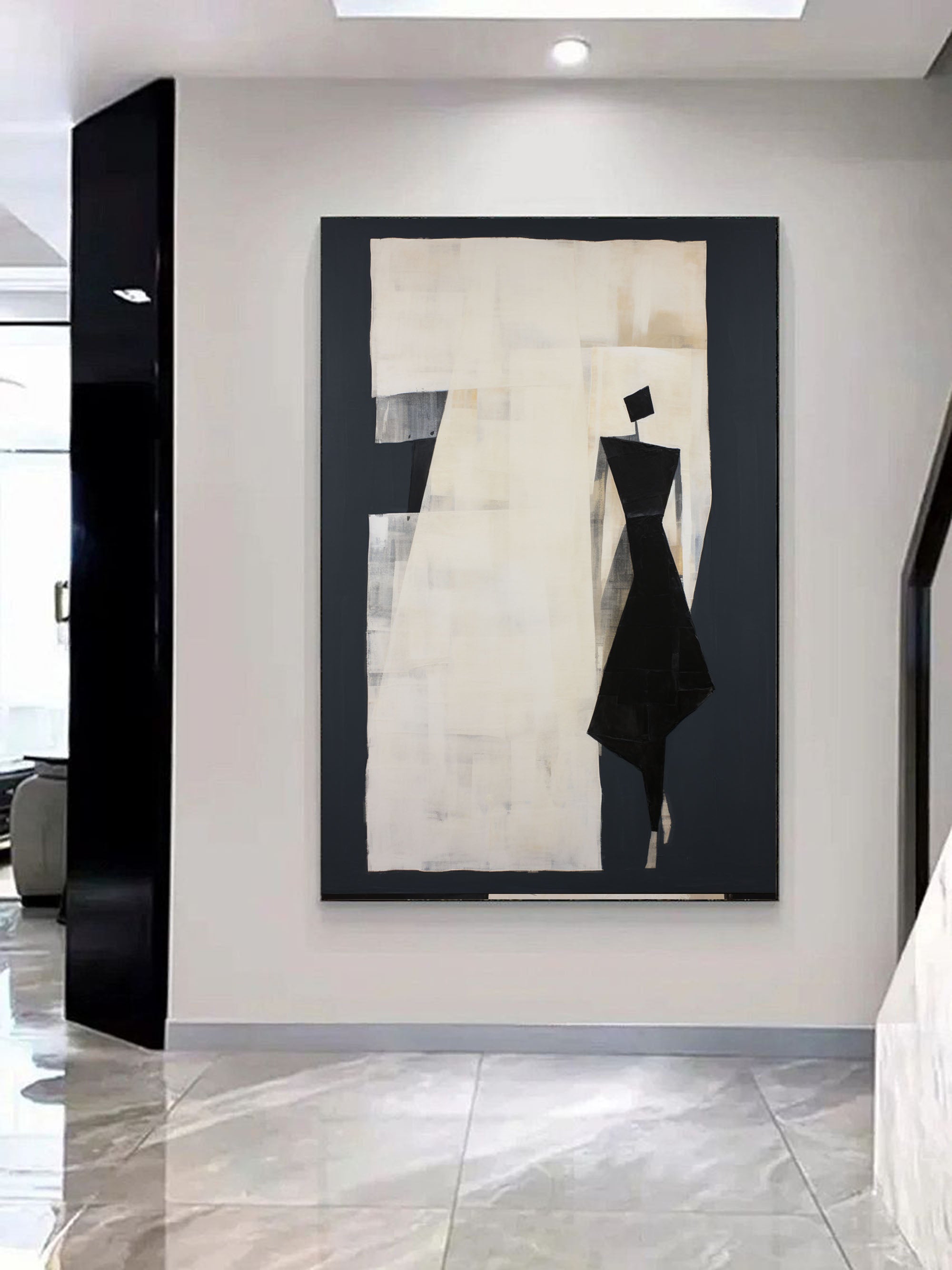 Contemporary Minimalist Art Painting hand - painted #HM163