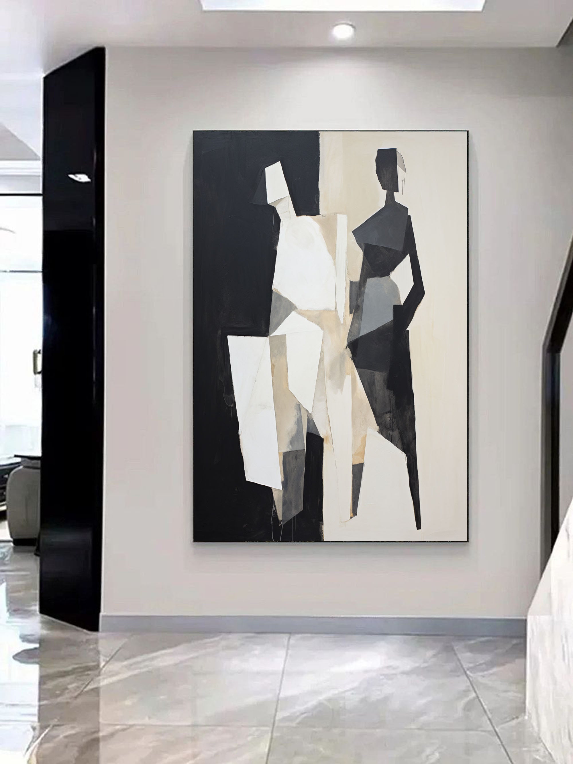 Contemporary Minimalist Art Painting hand - painted #HM178