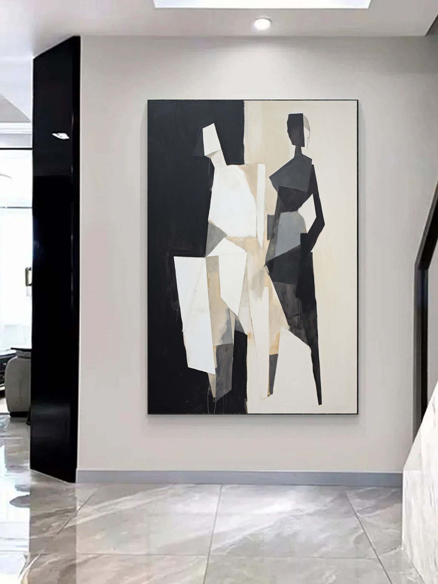 Contemporary Minimalist Art Painting hand - painted #HM178