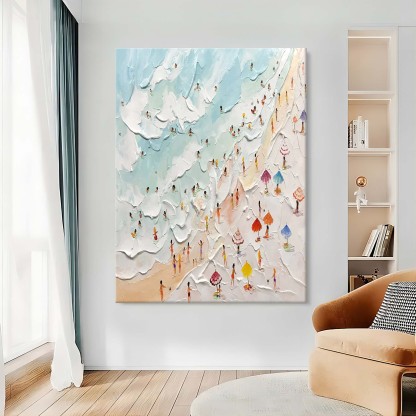 Plaster Art Painting hand - painted #HM117-Homemural