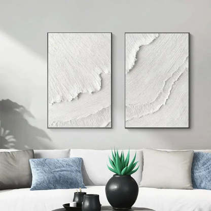 Plaster Art Painting hand - painted Set Of 2 #HM1467