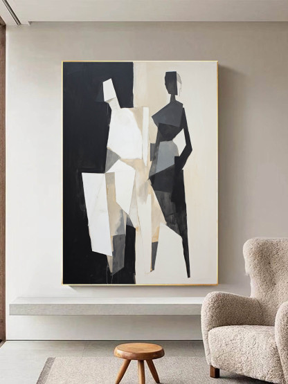 Contemporary Minimalist Art Painting hand - painted #HM178