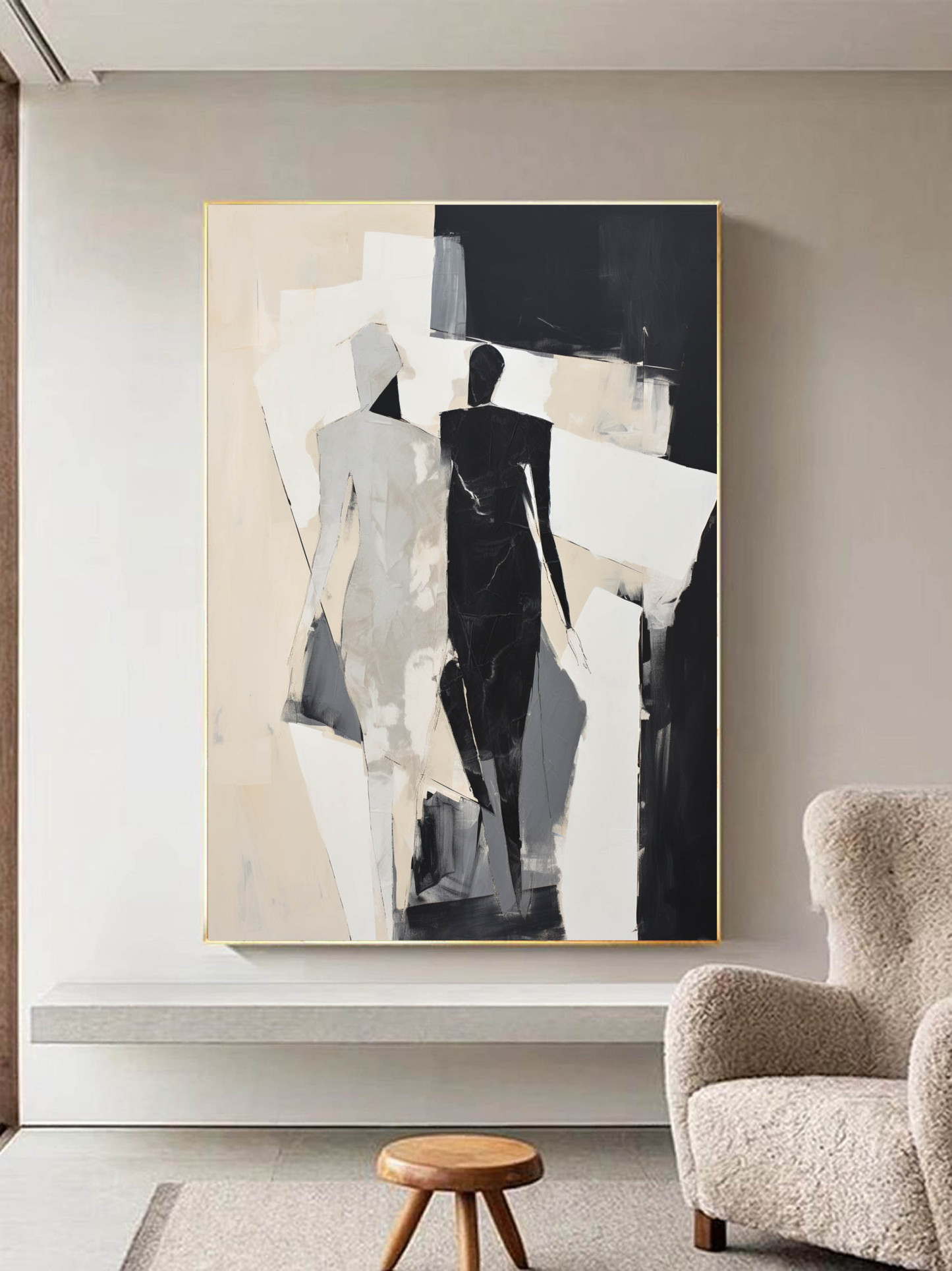 Contemporary Minimalist Art Painting hand - painted #HM144-Homemural