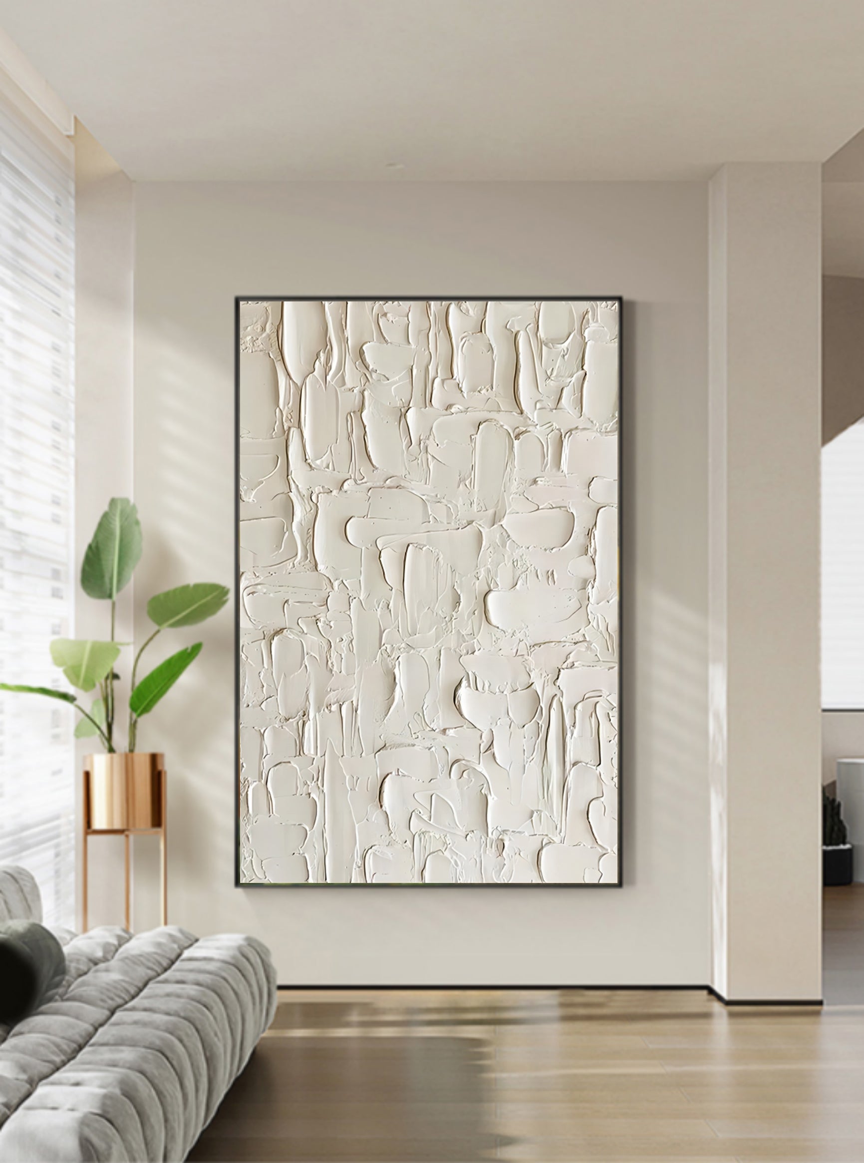 Plaster Art Painting hand - painted #HM111-Homemural