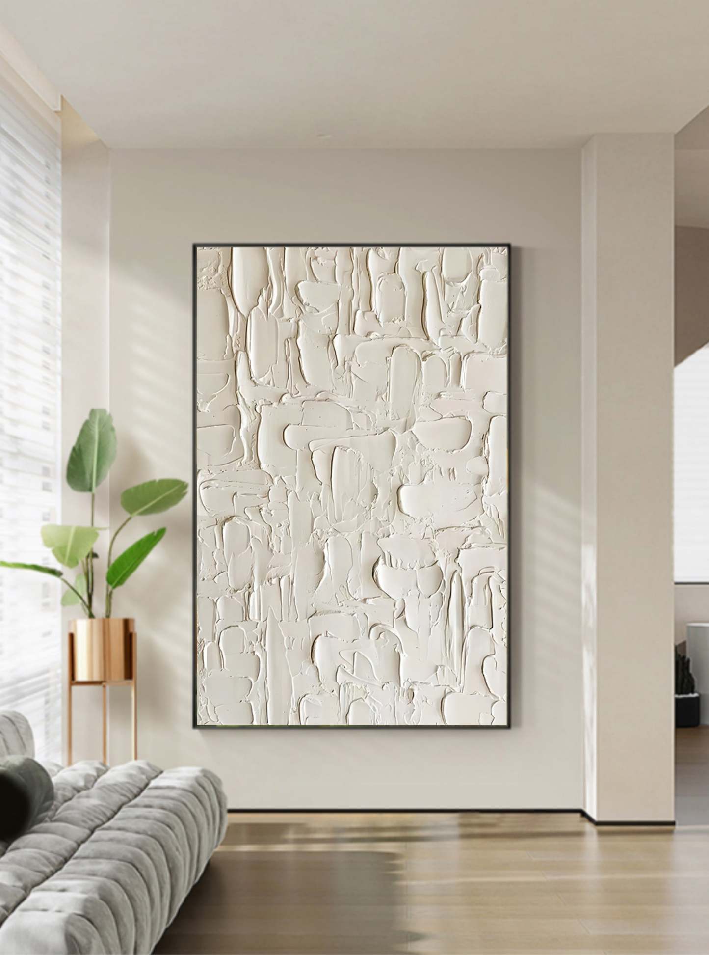 Plaster Art Painting hand - painted #HM111-Homemural