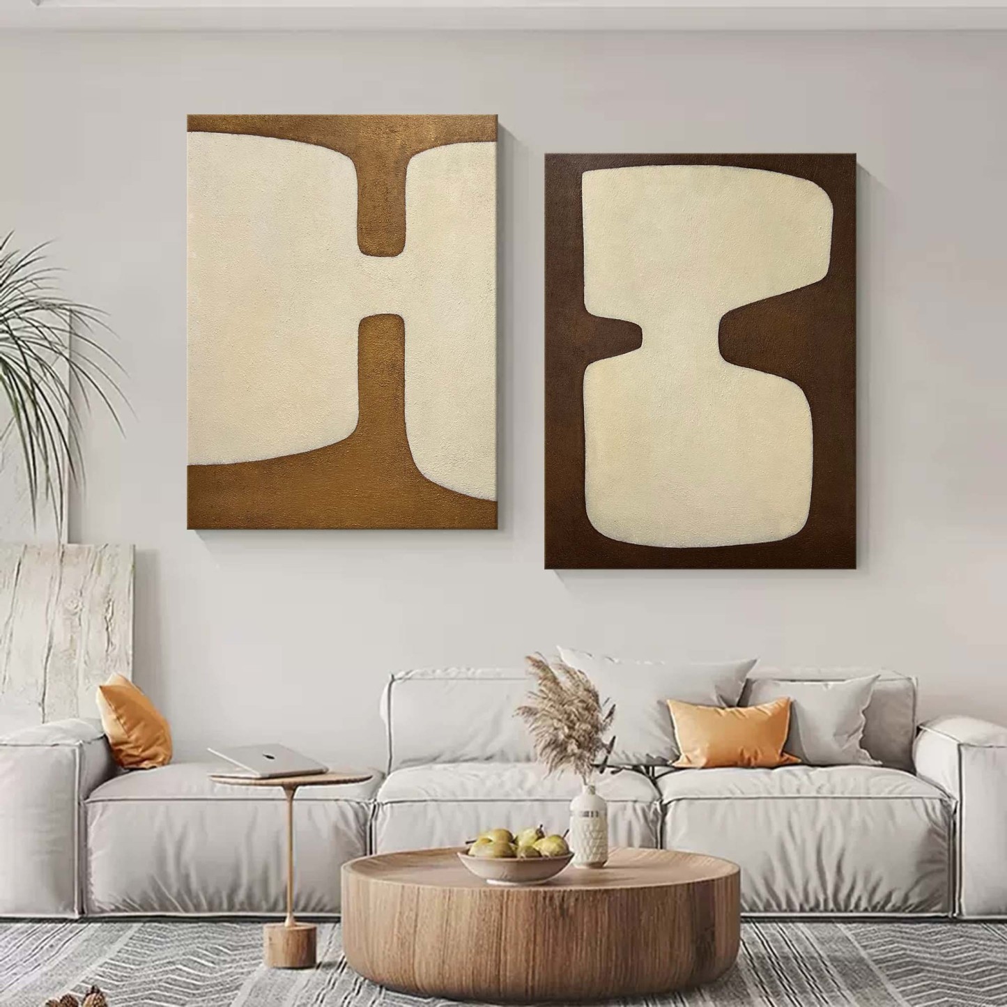 Plaster Art Painting hand - painted #HM704-Homemural