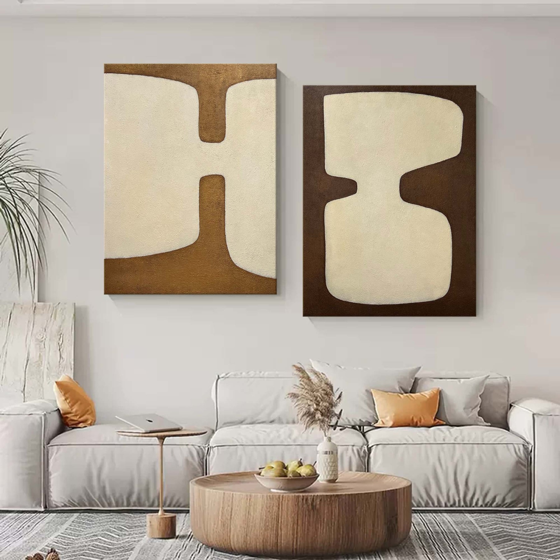 Plaster Art Painting hand - painted #HM704-Homemural