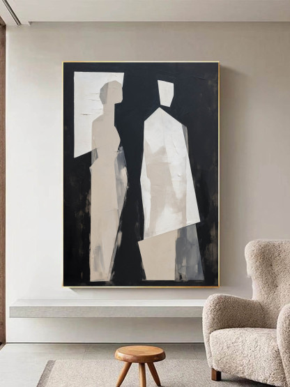 Contemporary Minimalist Art Painting hand - painted #HM578