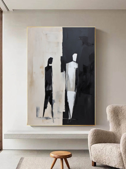 Contemporary Minimalist Art Painting hand - painted #HM176