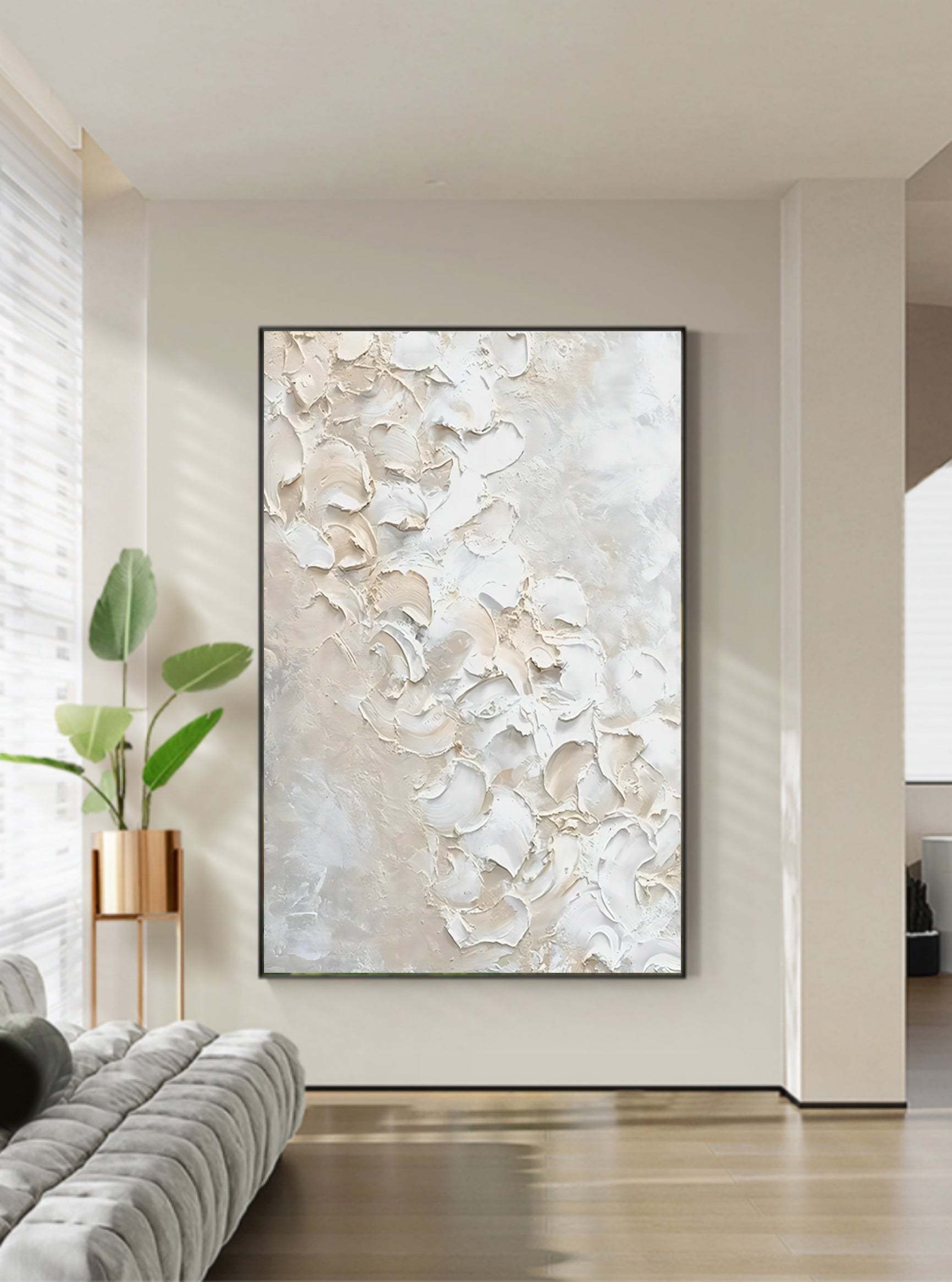 Plaster Art Painting hand - painted #HM708-Homemural