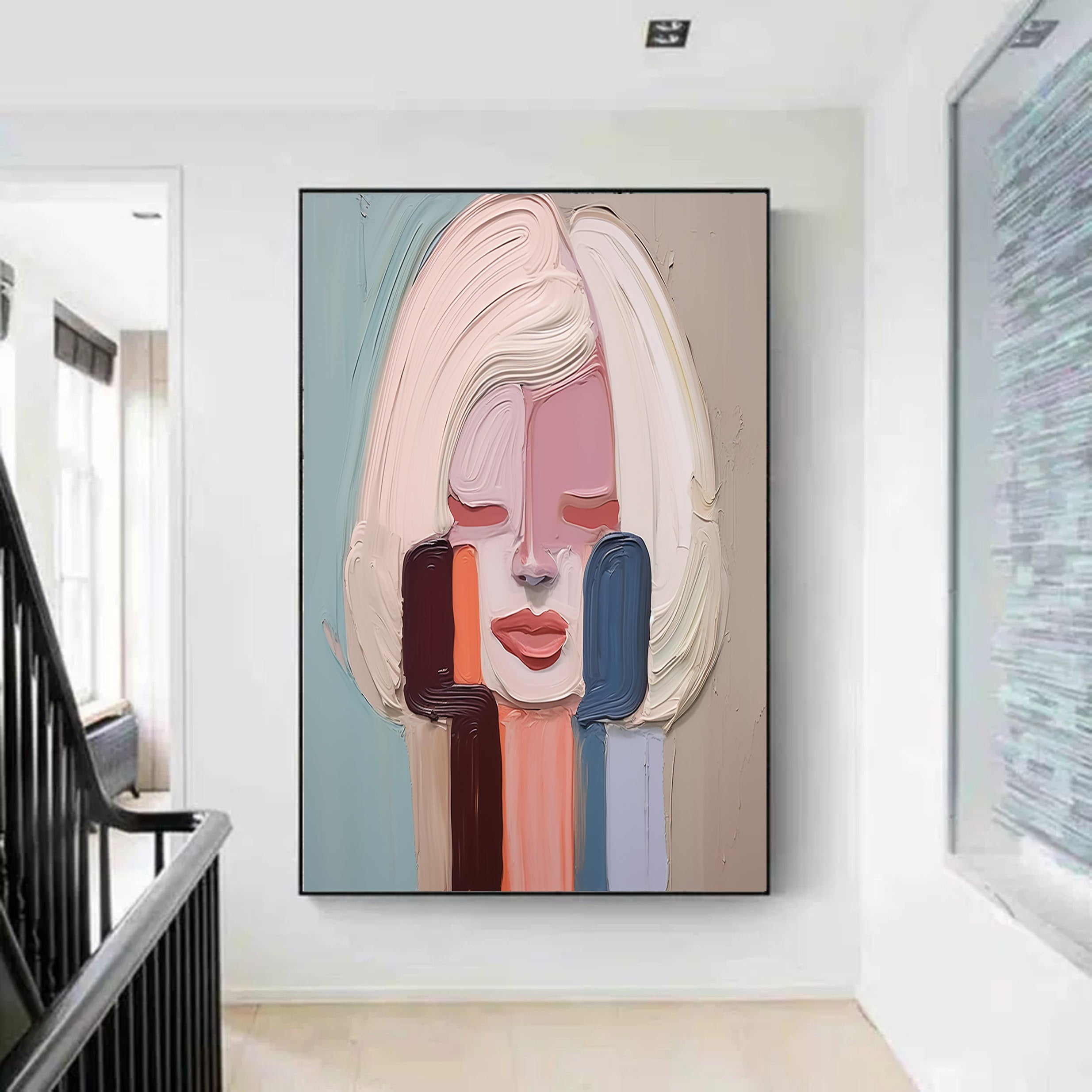 Plaster Art Painting hand - painted #HM719-Homemural