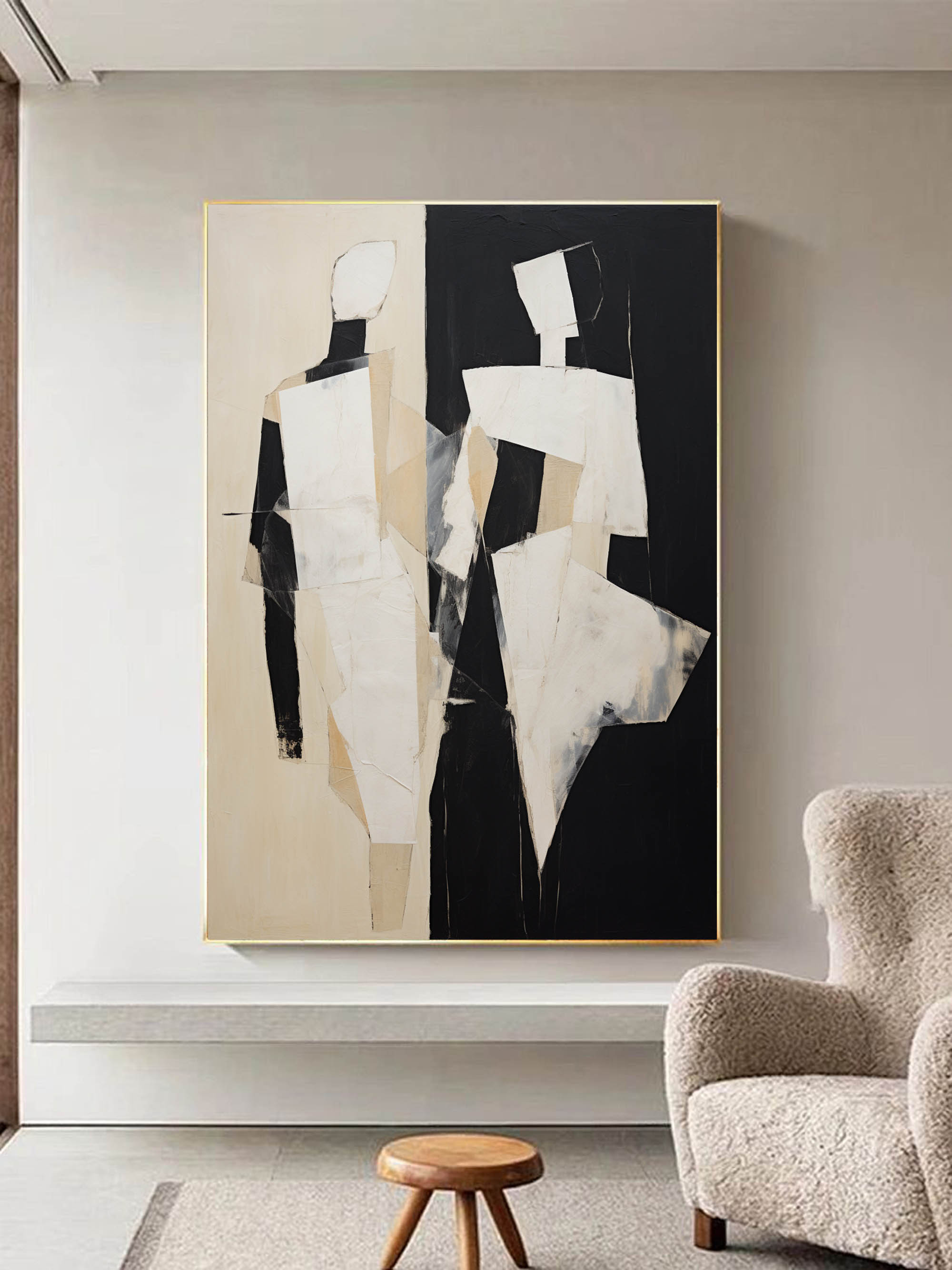 Contemporary Minimalist Art Painting hand - painted #HM136-Homemural