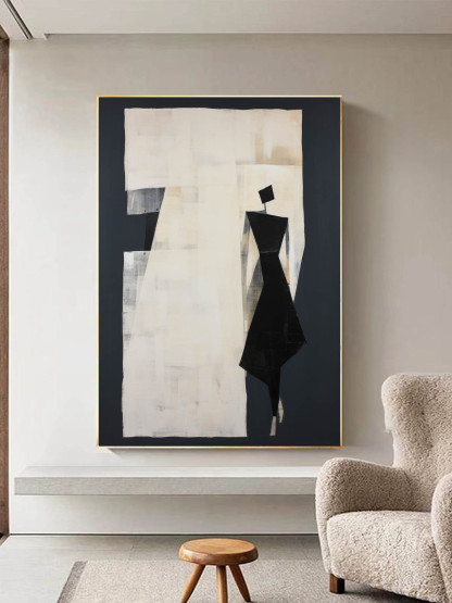 Contemporary Minimalist Art Painting hand - painted #HM163