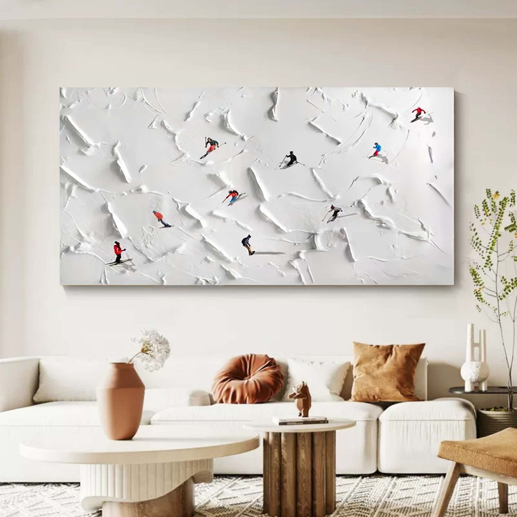 Plaster Art Painting hand - painted #HM105-Homemural