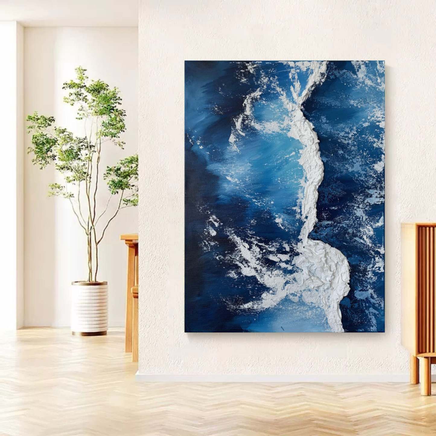 Plaster Art Painting hand - painted #HM184-Homemural