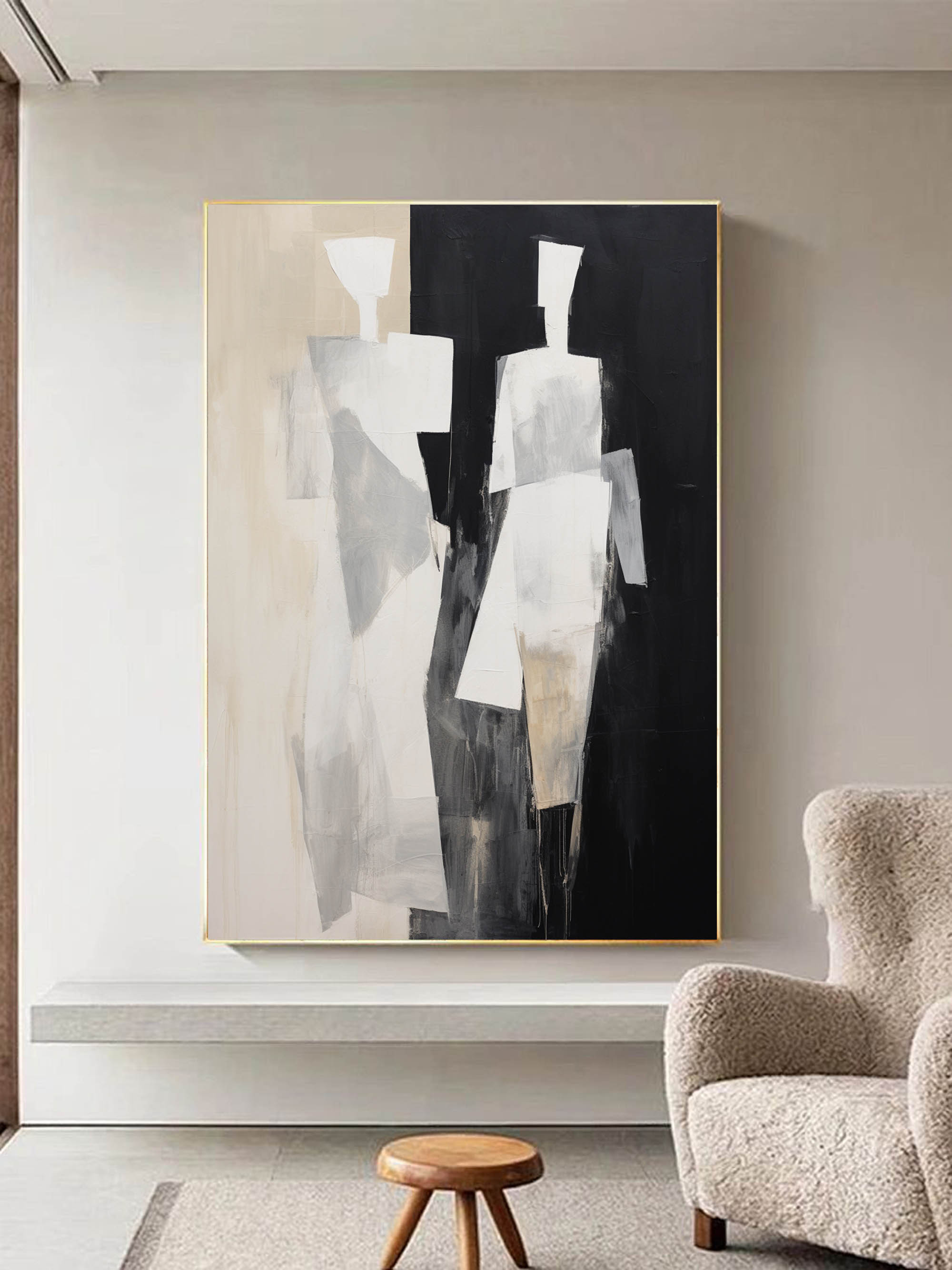 Contemporary Minimalist Art Painting hand - painted #HM156-Homemural