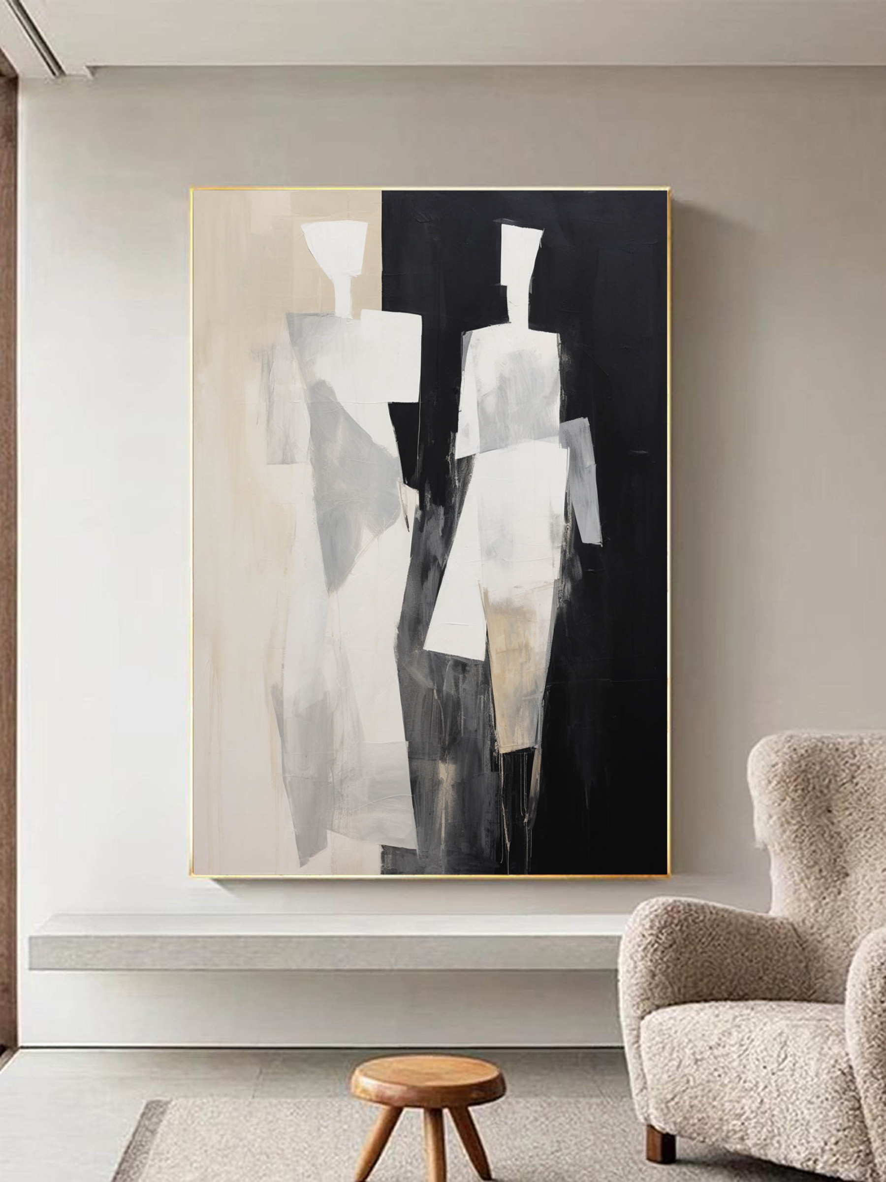 Contemporary Minimalist Art Painting hand - painted #HM156-Homemural
