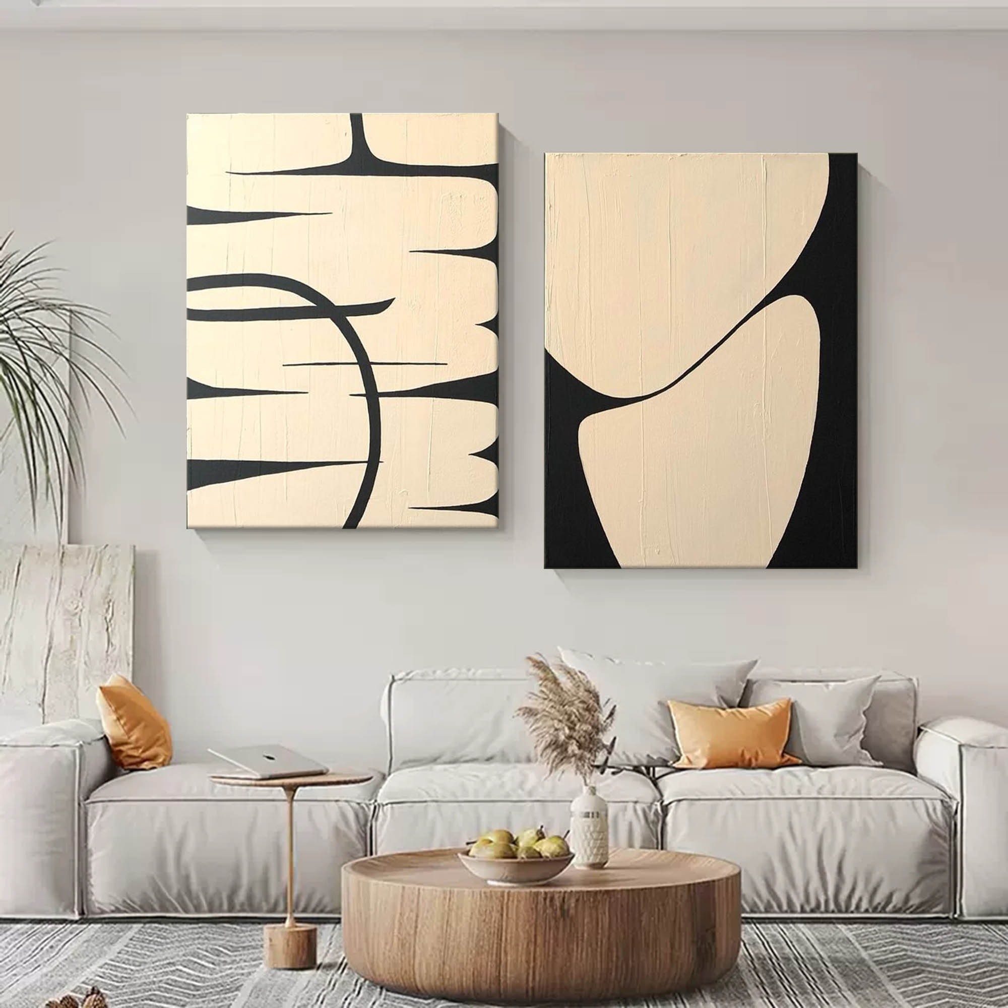 Abstract Painting Set Of 2 #SP135-Homemural