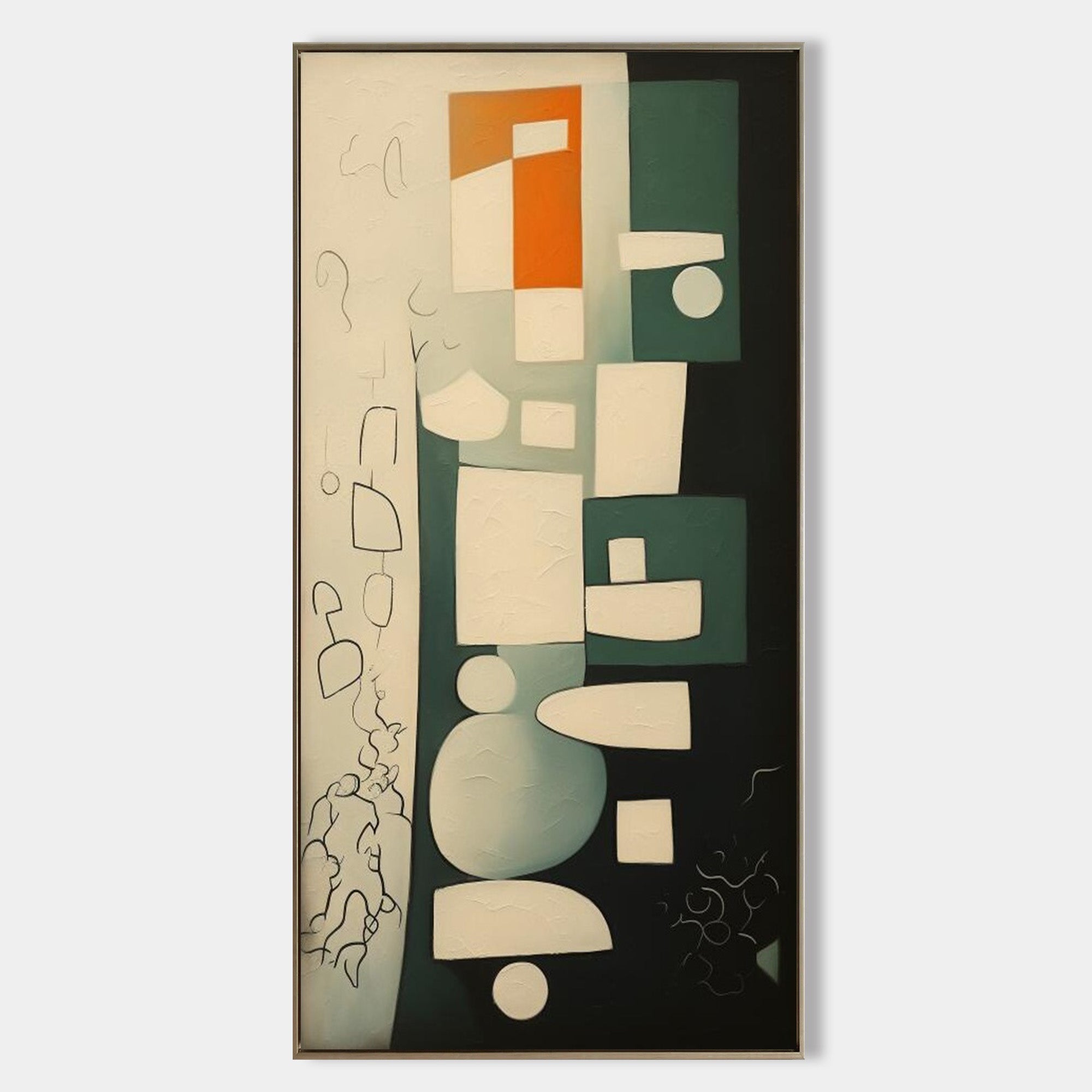 Contemporary Minimalist Art Painting hand - painted #HM446