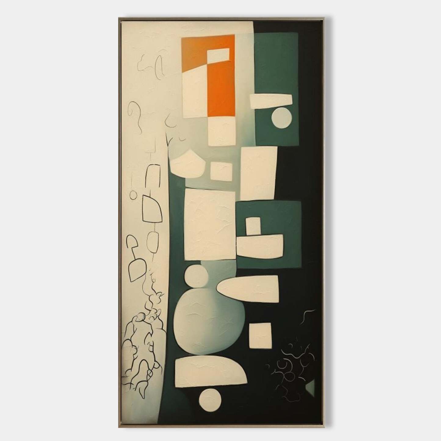 Contemporary Minimalist Art Painting hand - painted #HM446