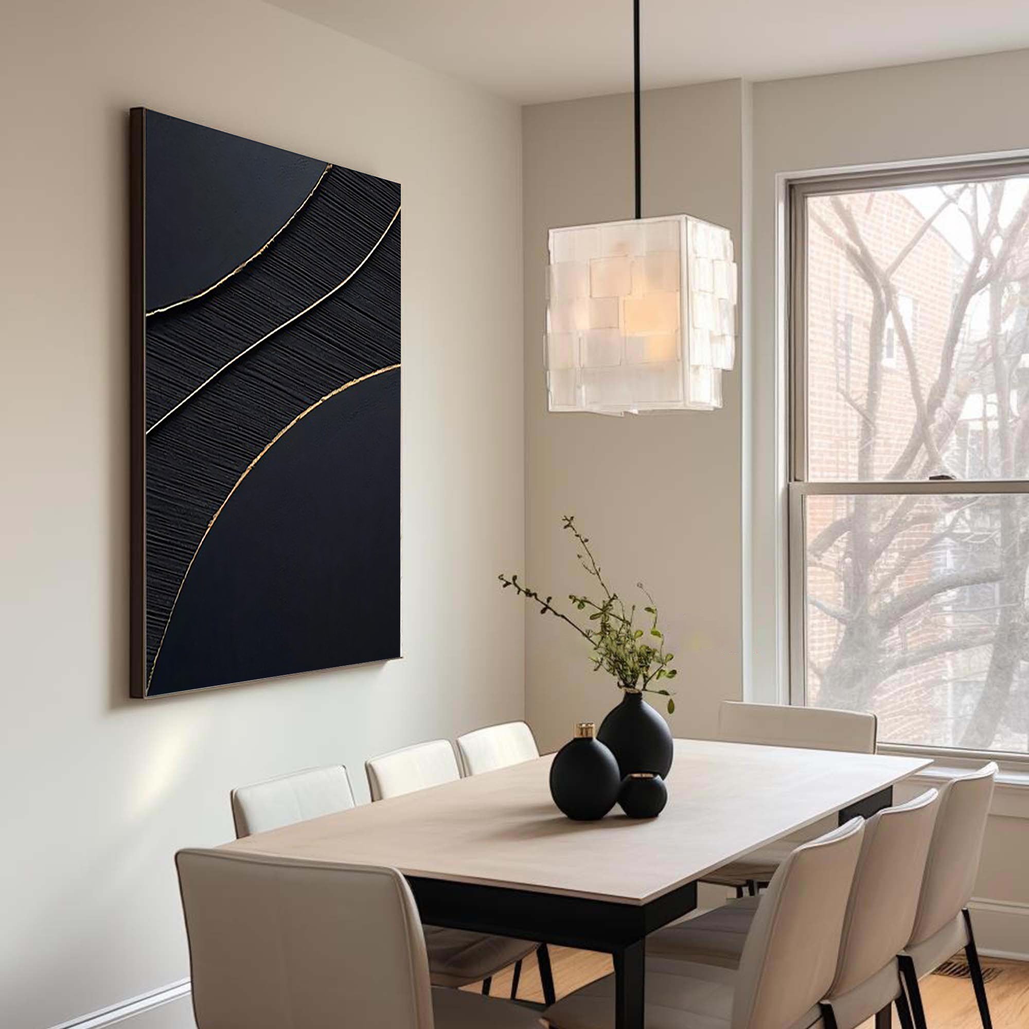 Contemporary Minimalist Art Painting hand - painted #HM1405