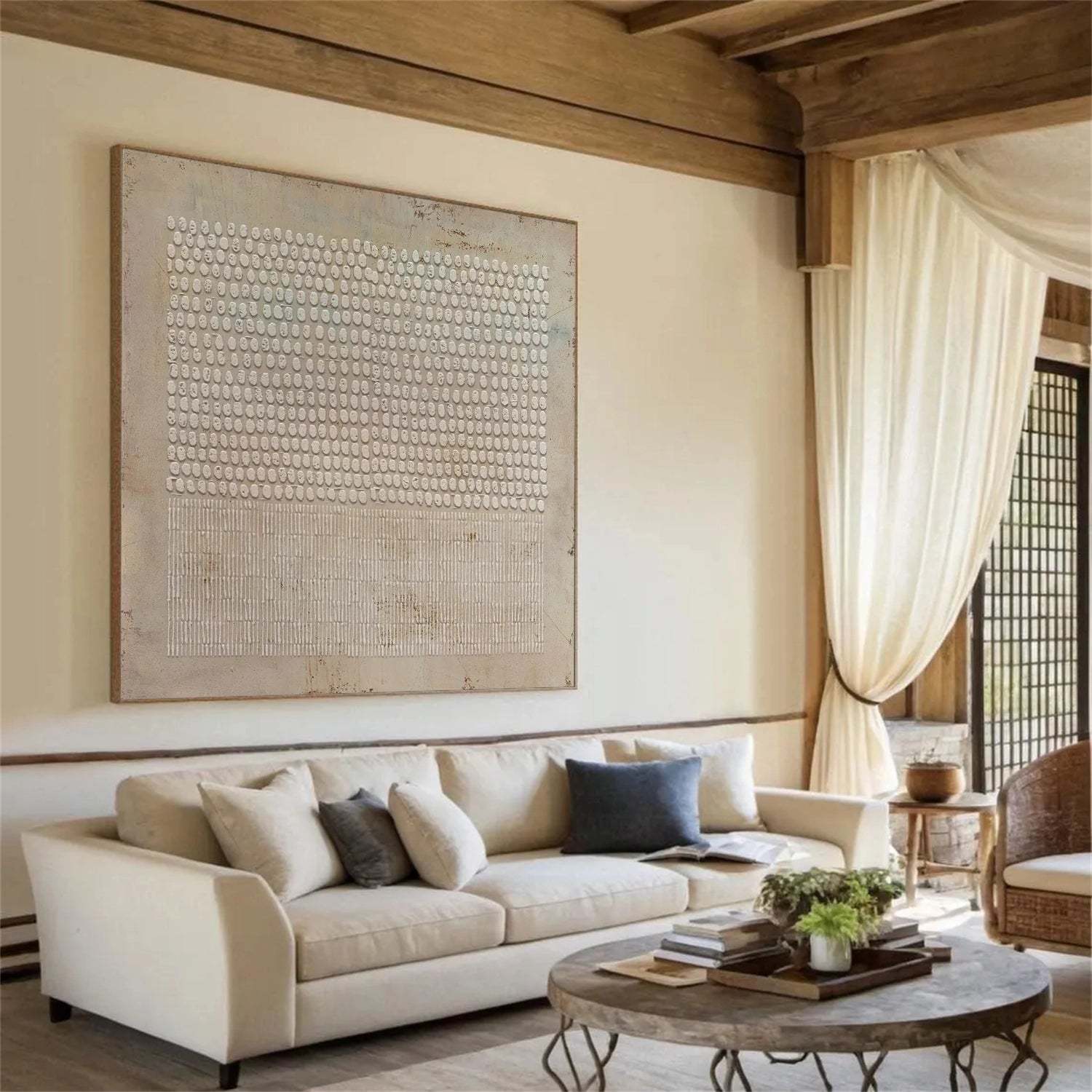 Contemporary Minimalist Art Painting hand - painted #HM1456