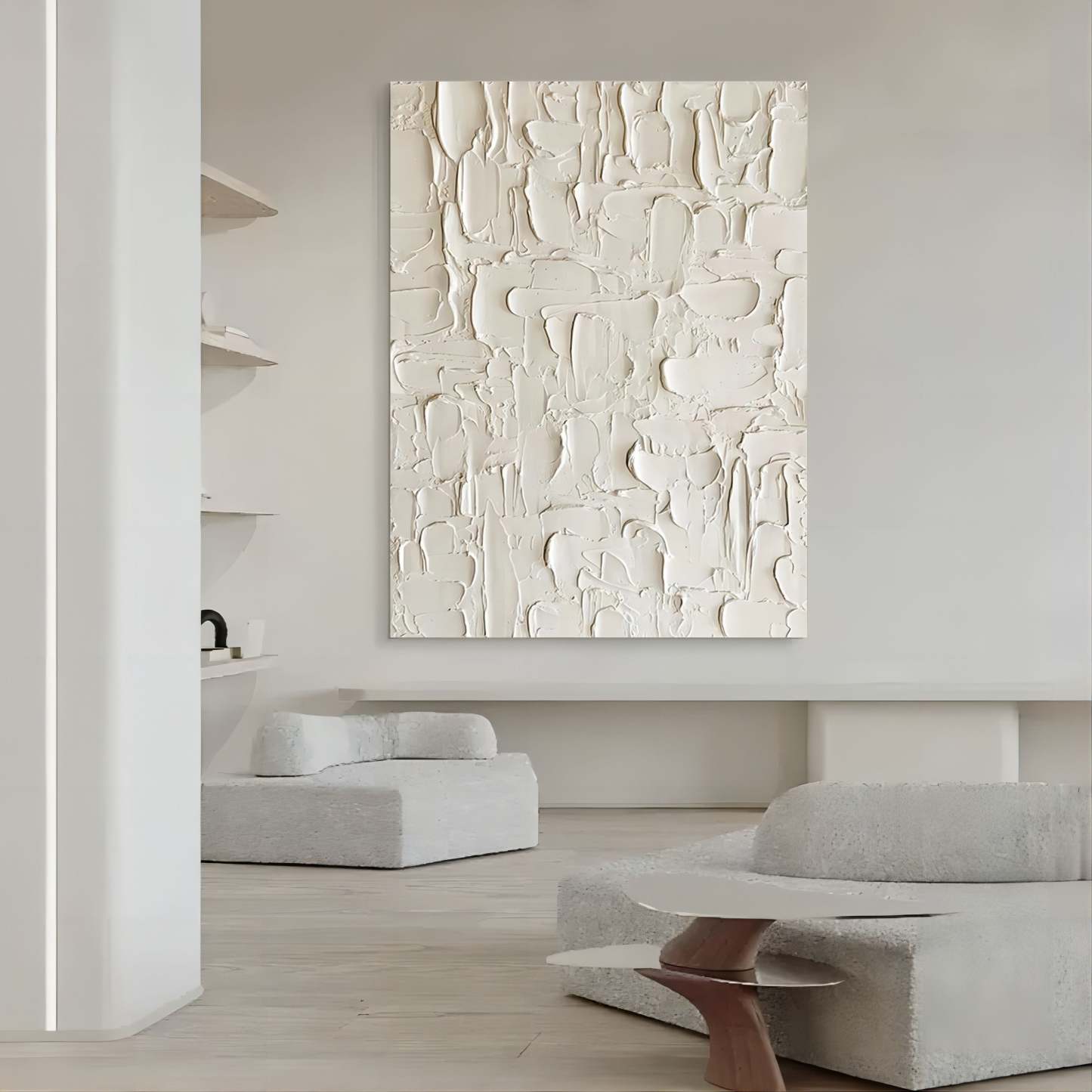 Plaster Art Painting hand - painted #HM111-Homemural