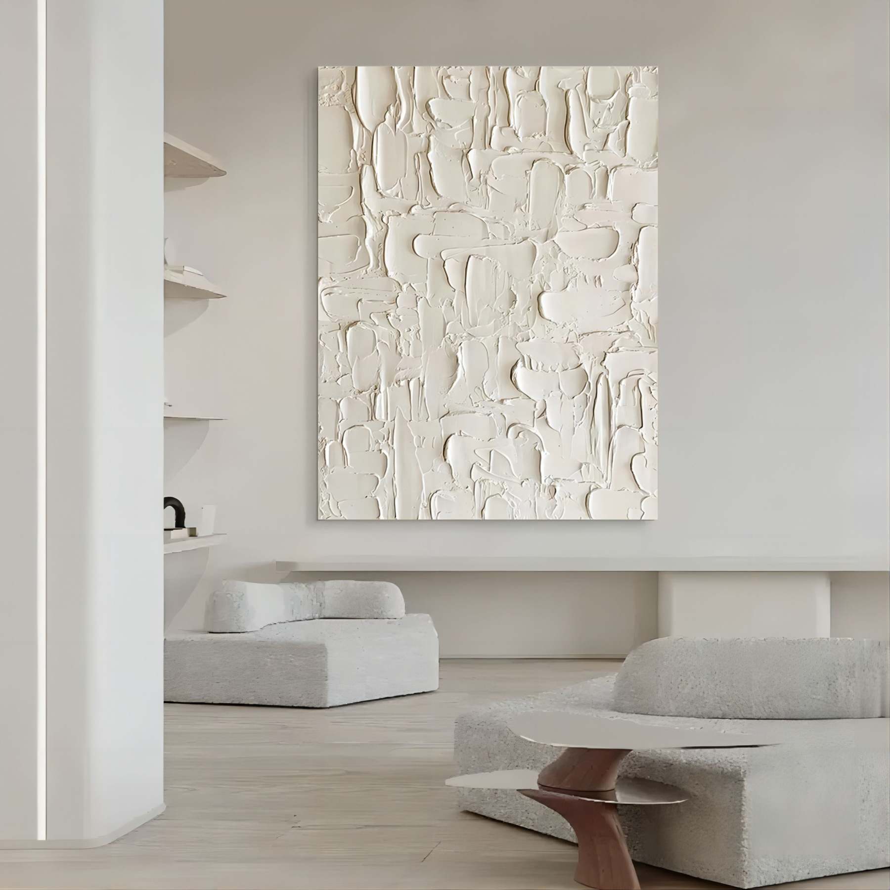 Plaster Art Painting hand - painted #HM111-Homemural