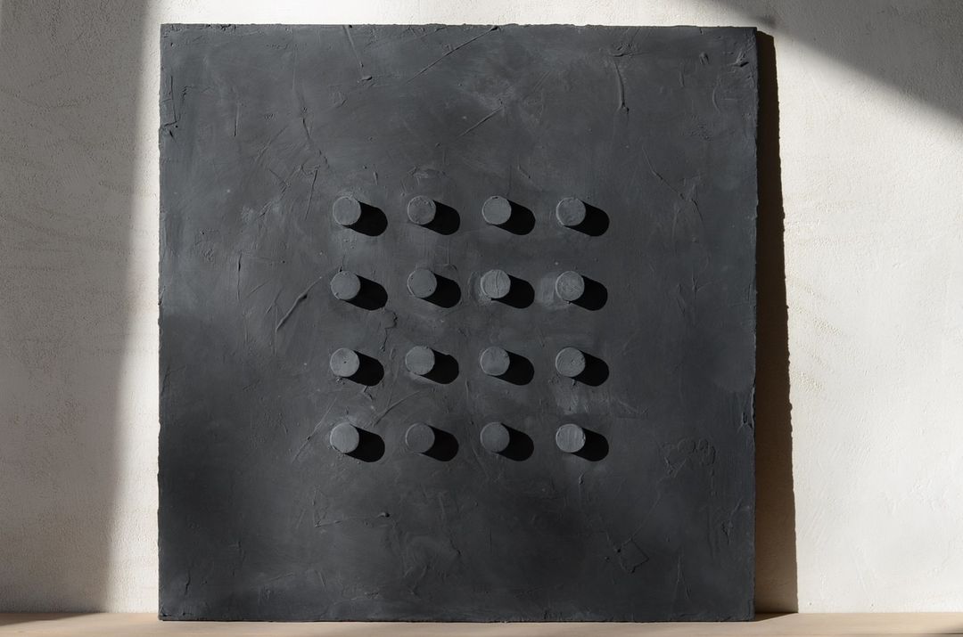 Plaster Art Painting hand - painted Set Of 2 #HM635-Homemural