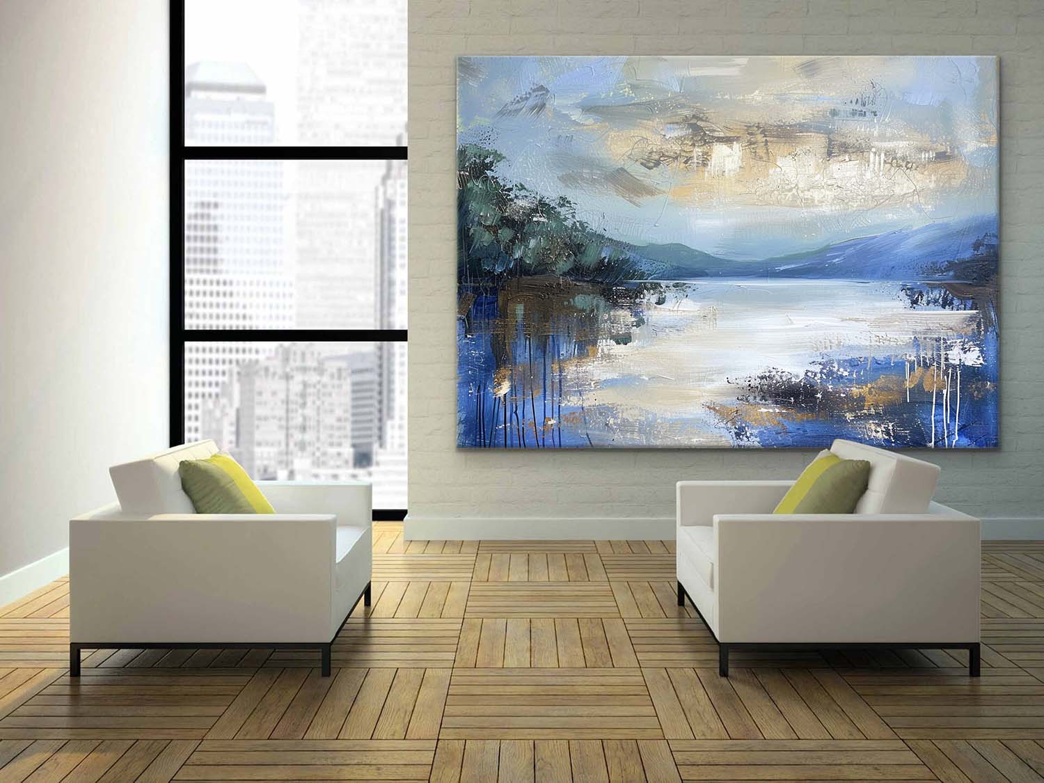 Landscape Art Painting hand-painted #HM1244