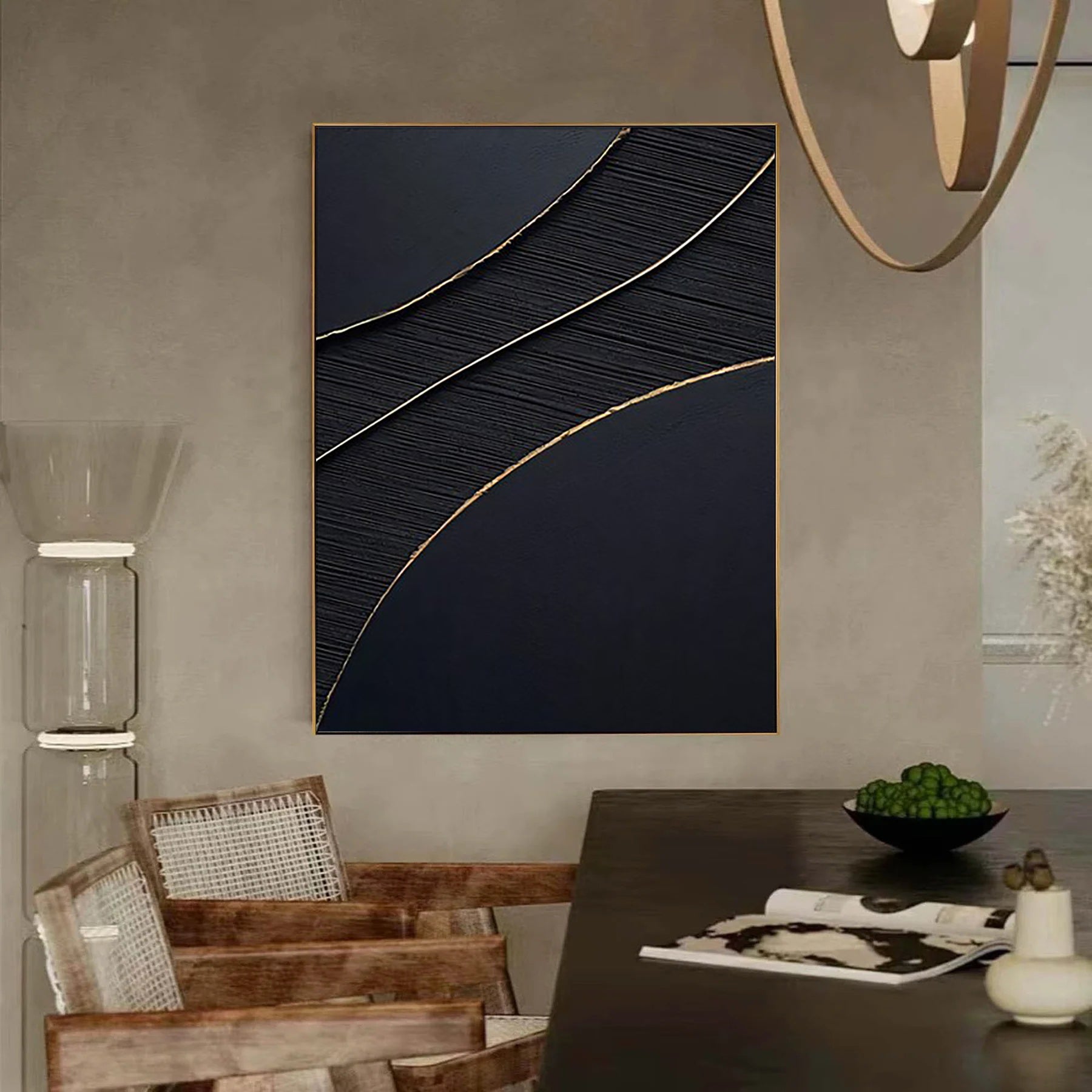 Contemporary Minimalist Art Painting hand - painted #HM1405