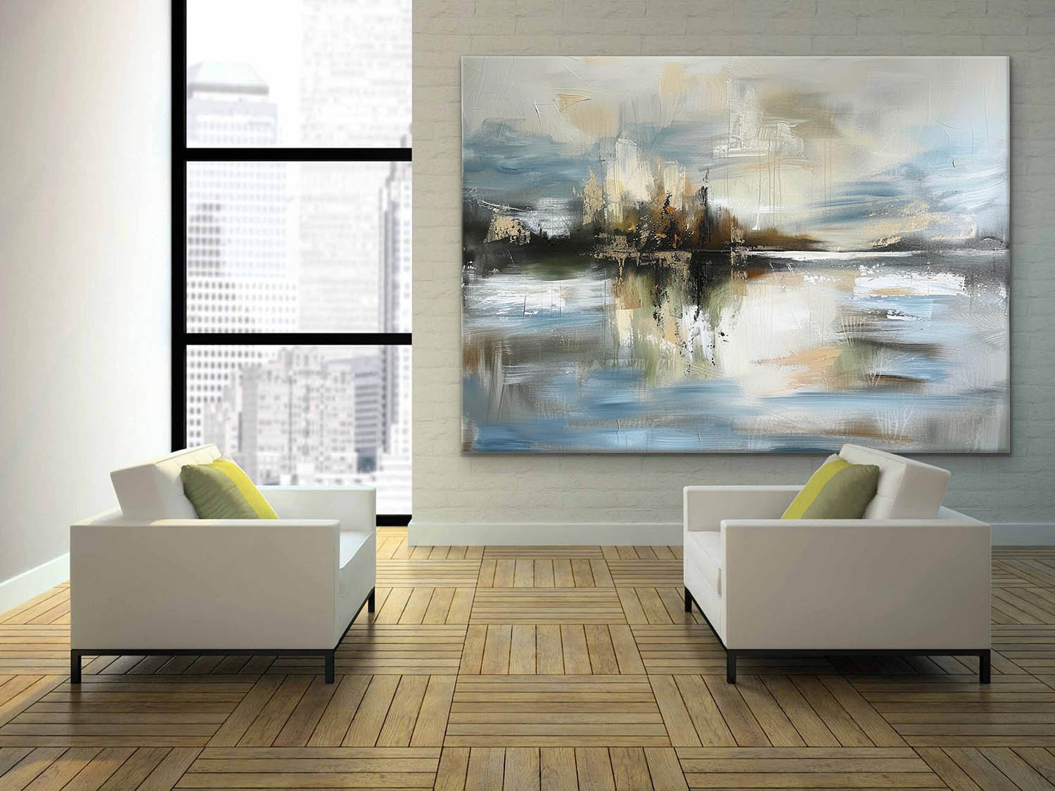 Landscape Art Painting hand-painted #HM1246