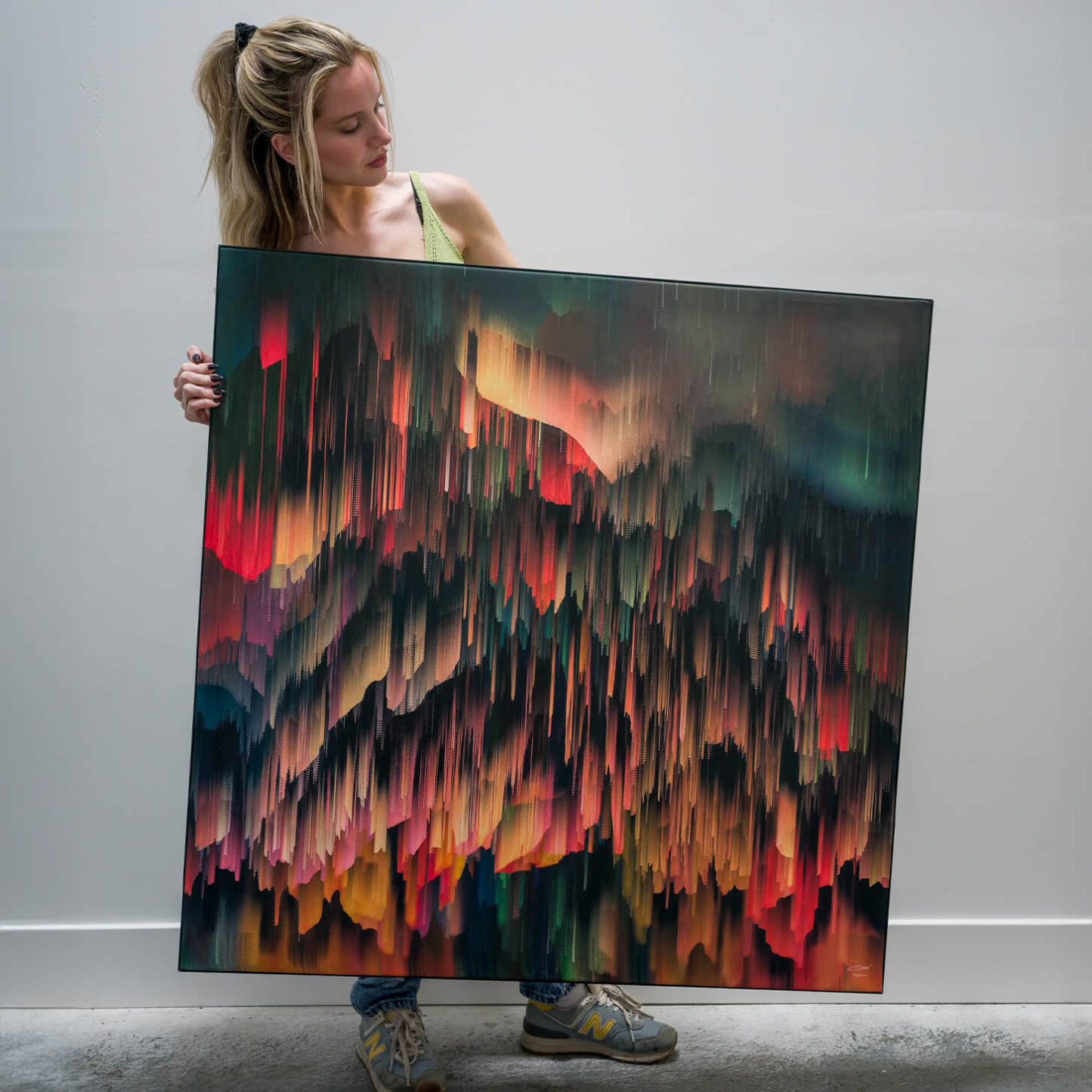 Colorful Abstract Art Painting hand-painted #HM1892