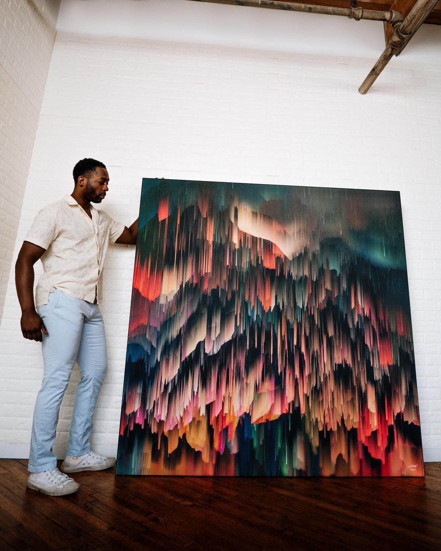 Colorful Abstract Art Painting hand-painted #HM1892