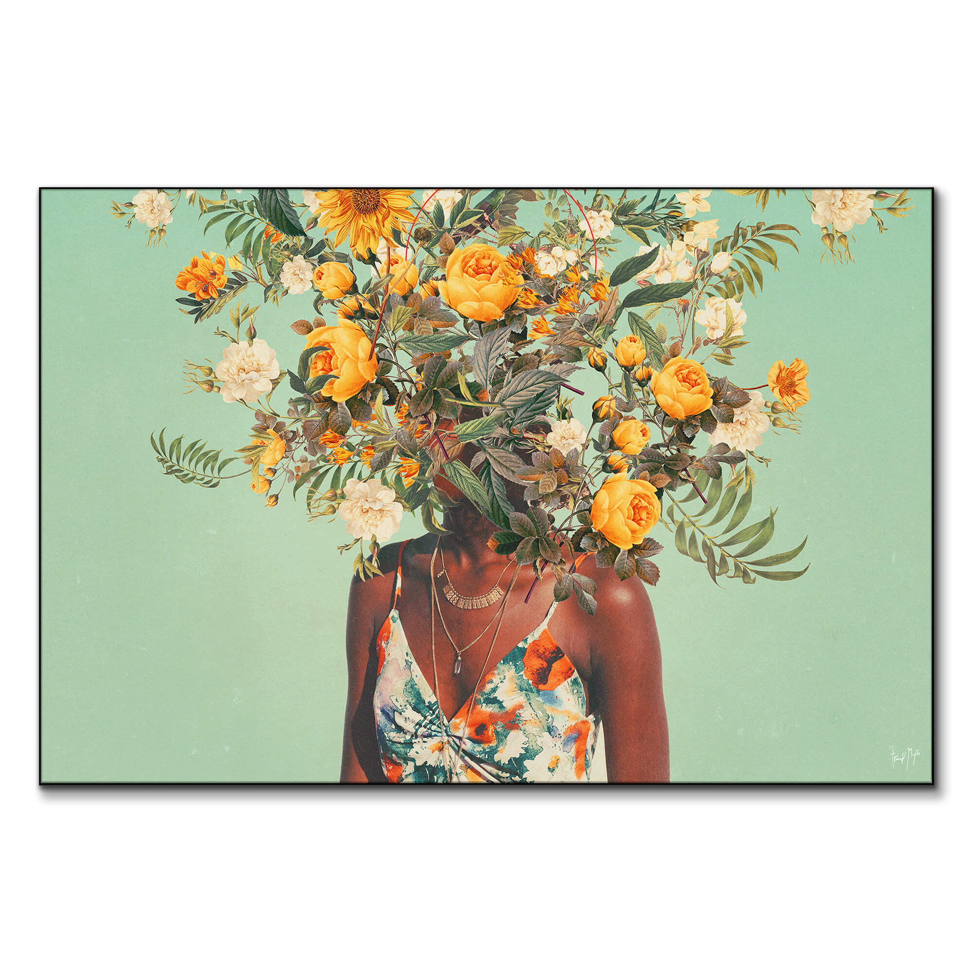 Vintage Portrait Art Oil Painting hand-painted #HM1889