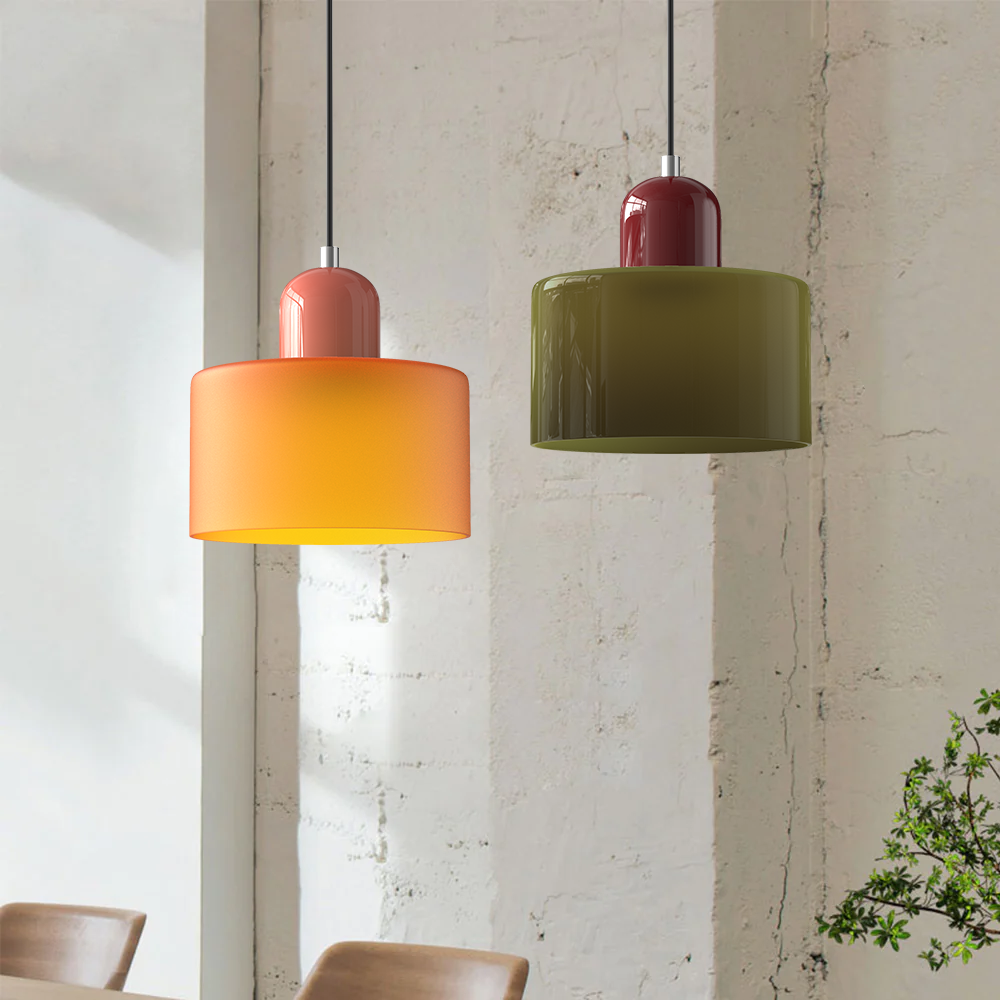 Bauhaus Stained Glass Pendant Light-yohoLight