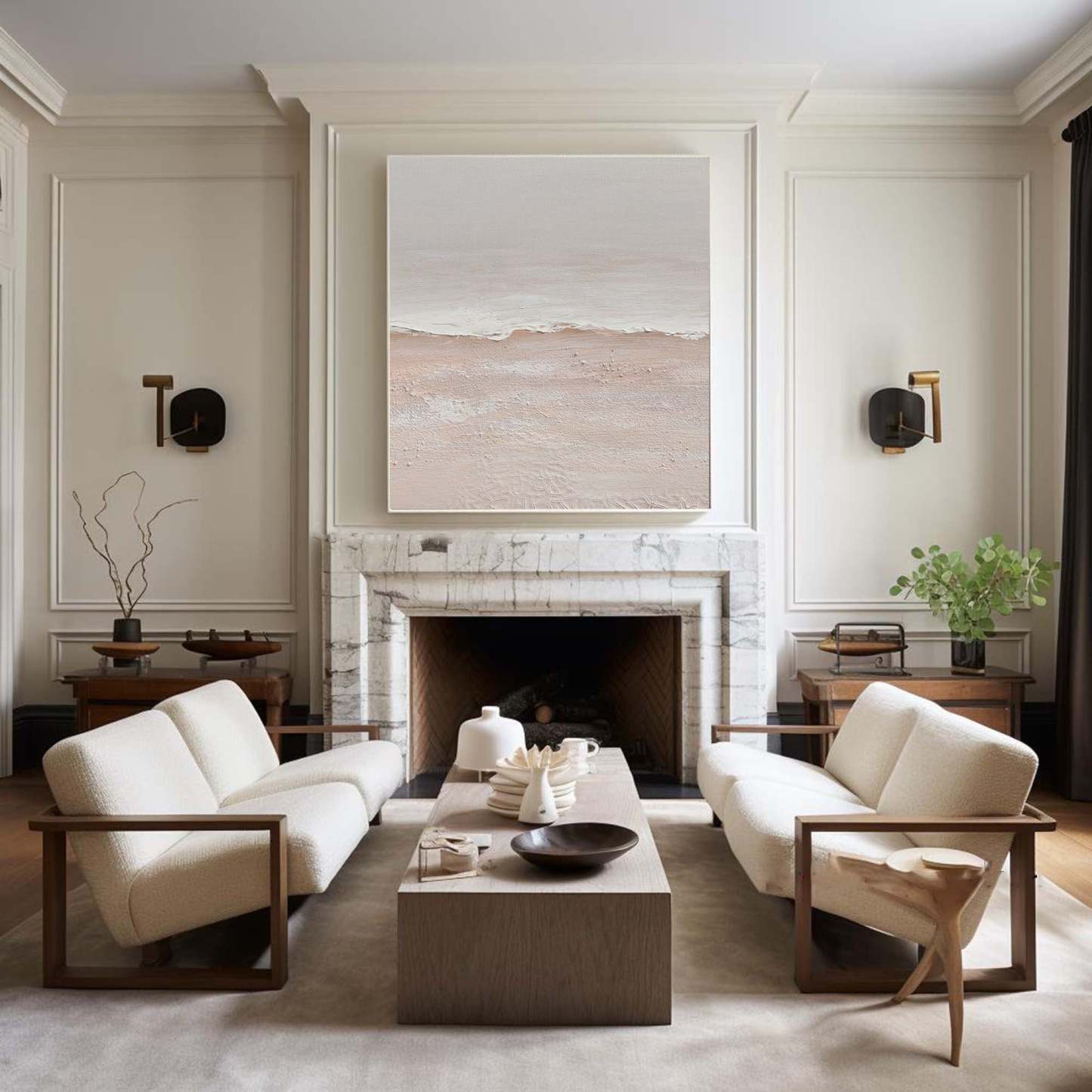 Contemporary Minimalist Art Painting hand - painted #HM1829