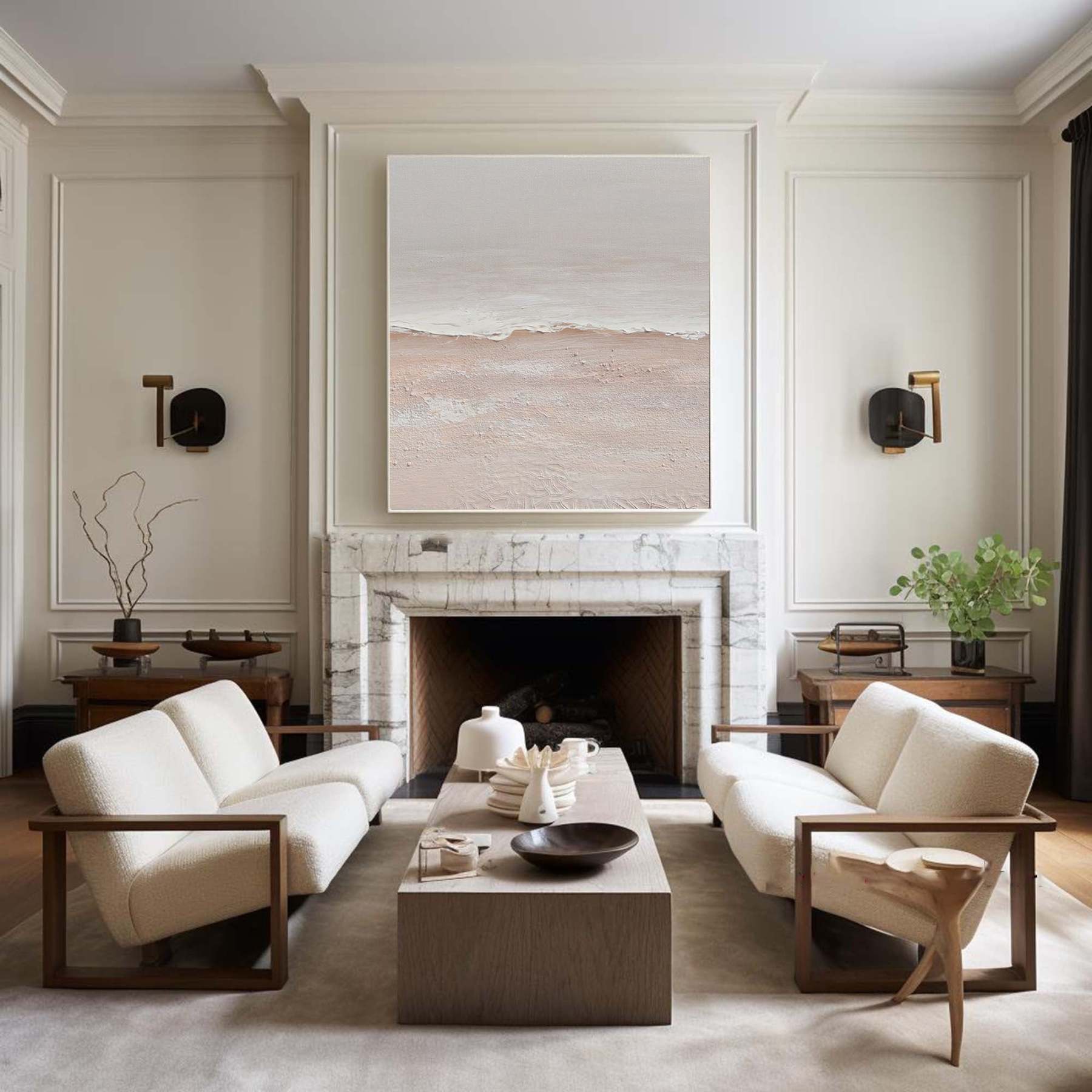 Contemporary Minimalist Art Painting hand - painted #HM1829