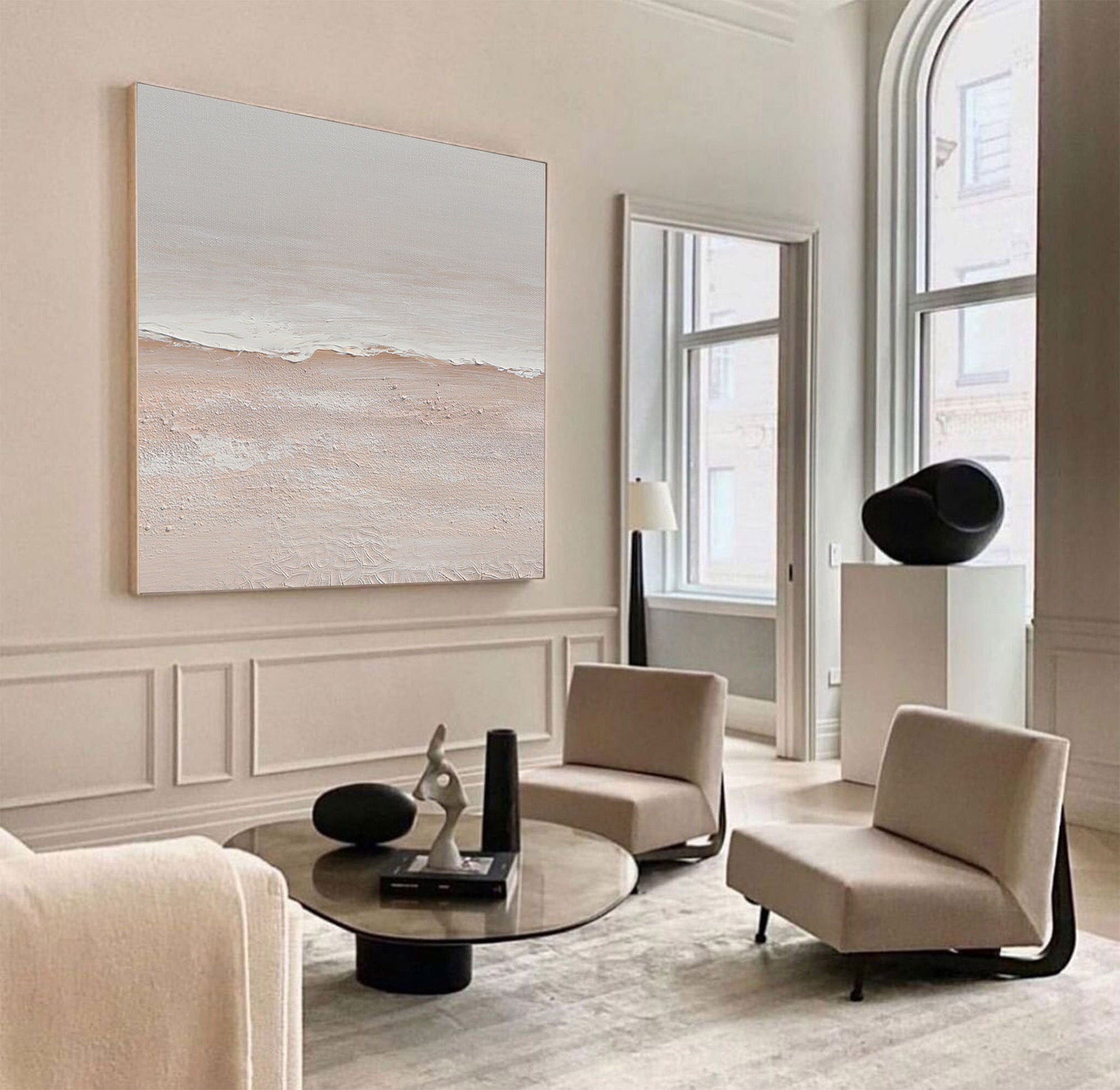 Contemporary Minimalist Art Painting hand - painted #HM1829