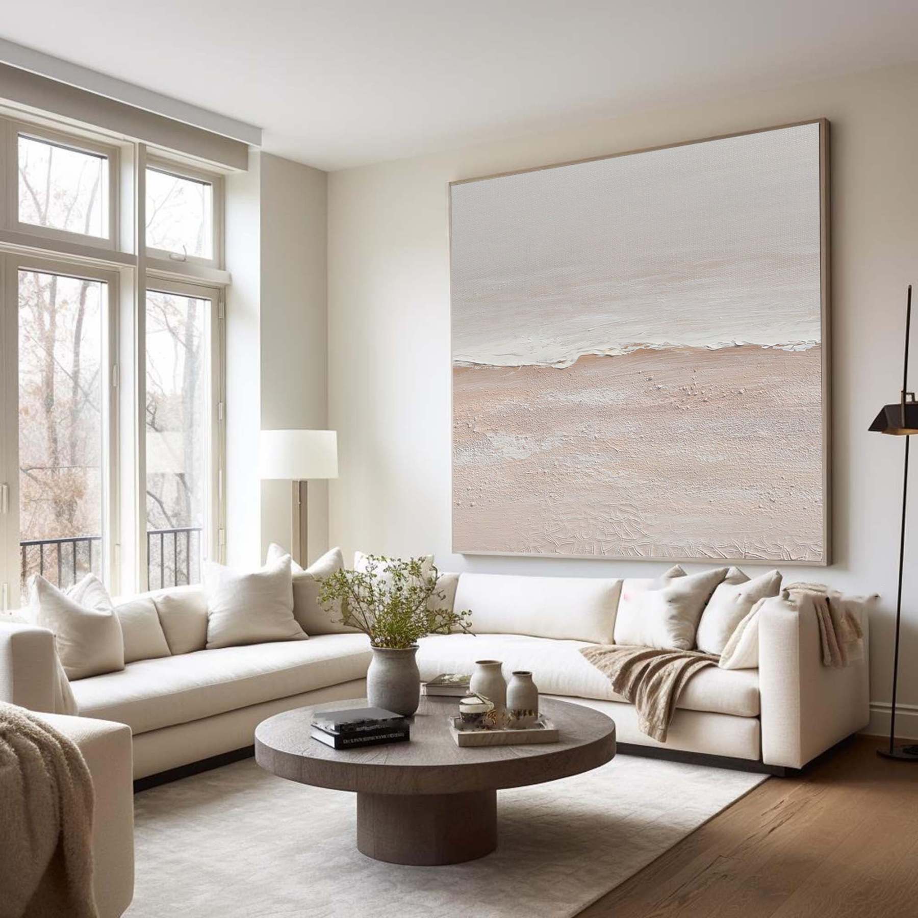 Contemporary Minimalist Art Painting hand - painted #HM1829