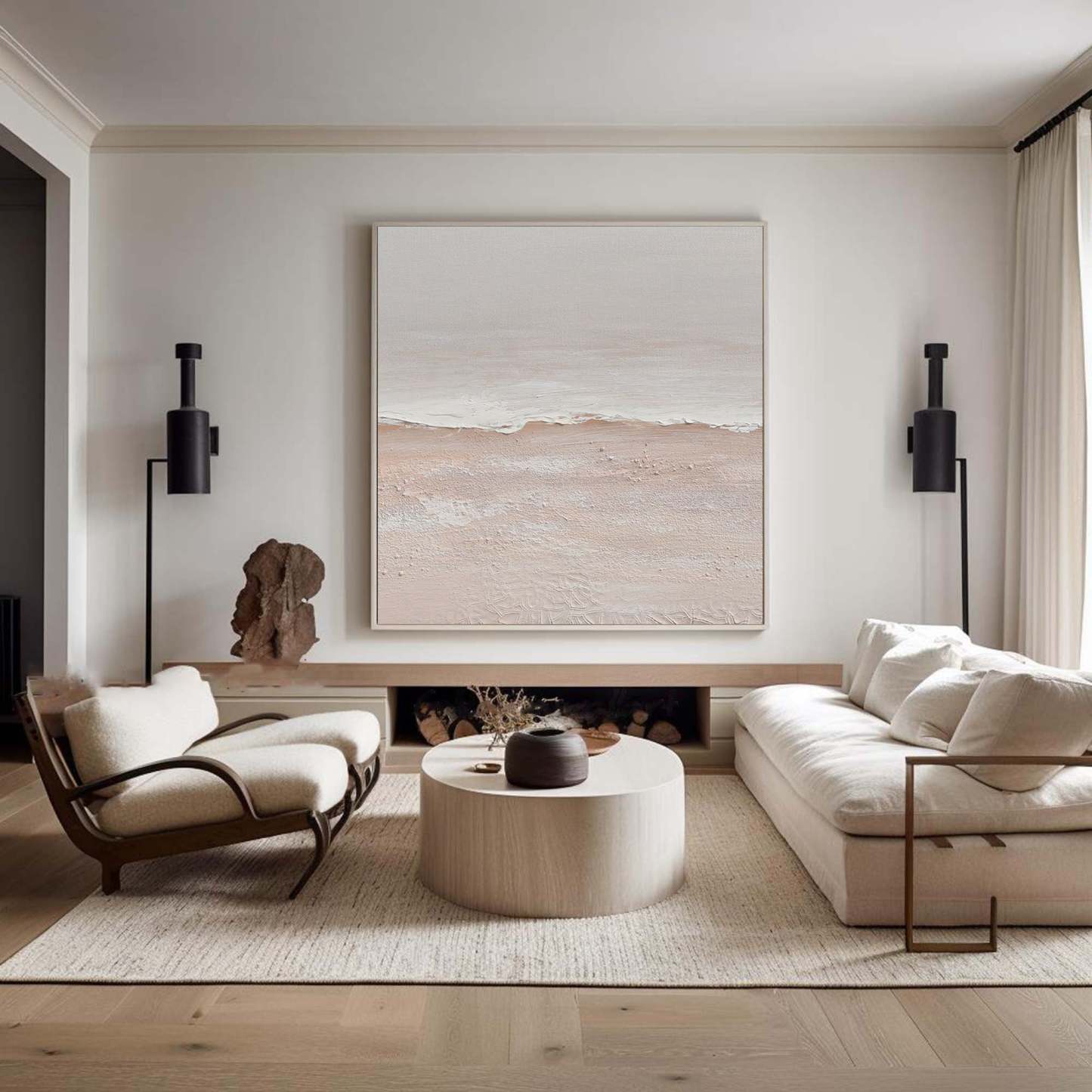 Contemporary Minimalist Art Painting hand - painted #HM1829