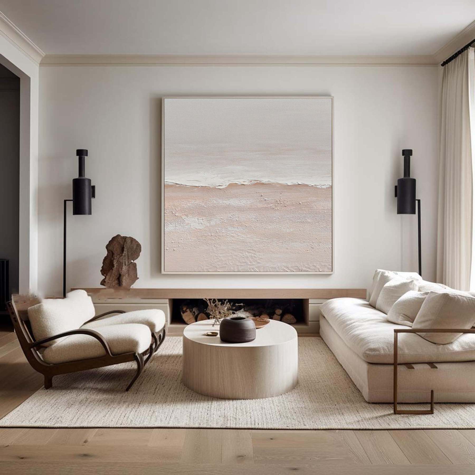 Contemporary Minimalist Art Painting hand - painted #HM1829