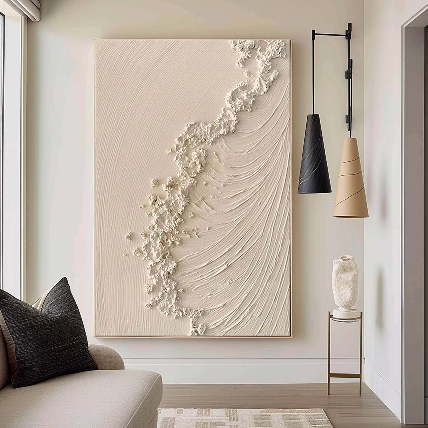 Plaster Art Painting hand - painted #HM1813