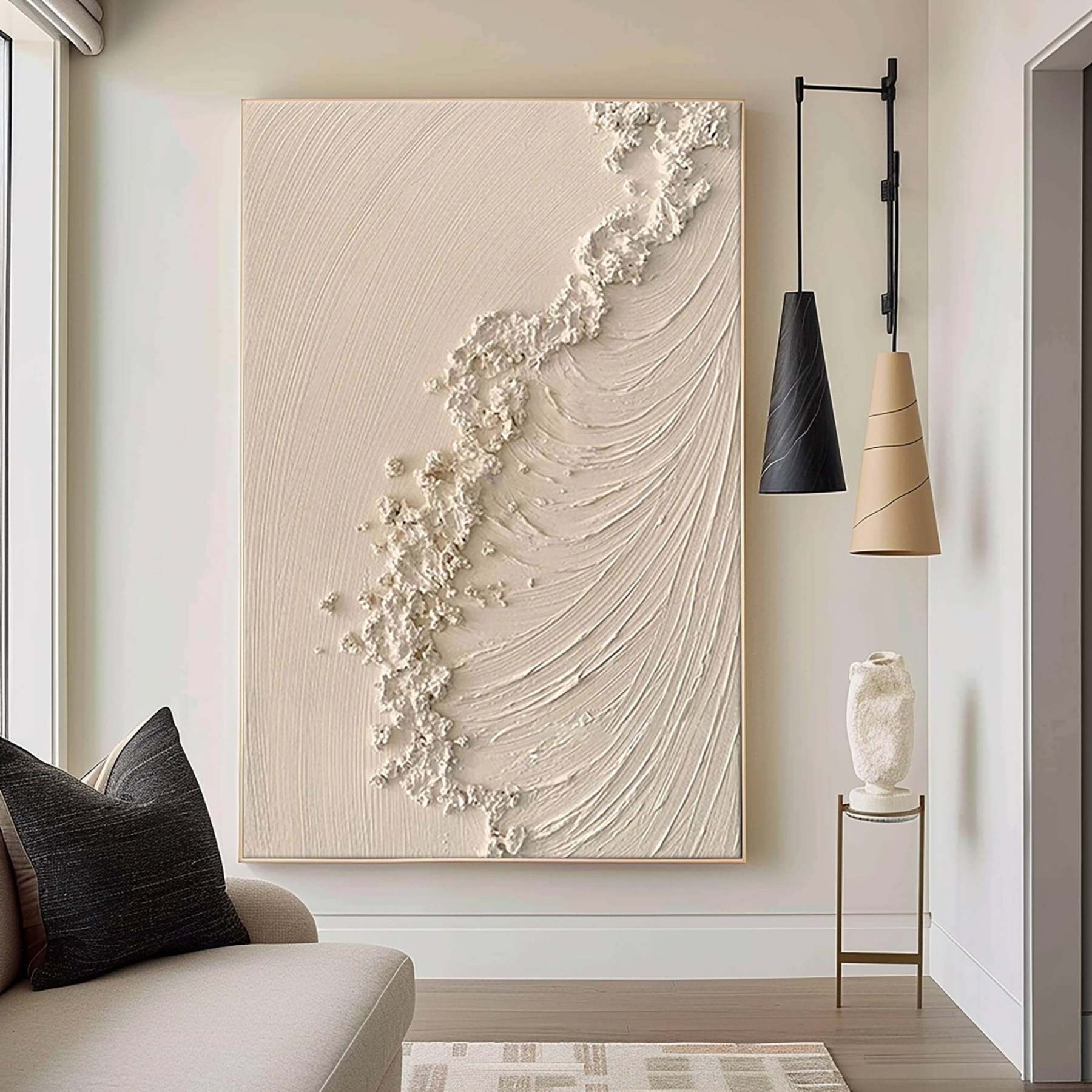 Plaster Art Painting hand - painted #HM1813