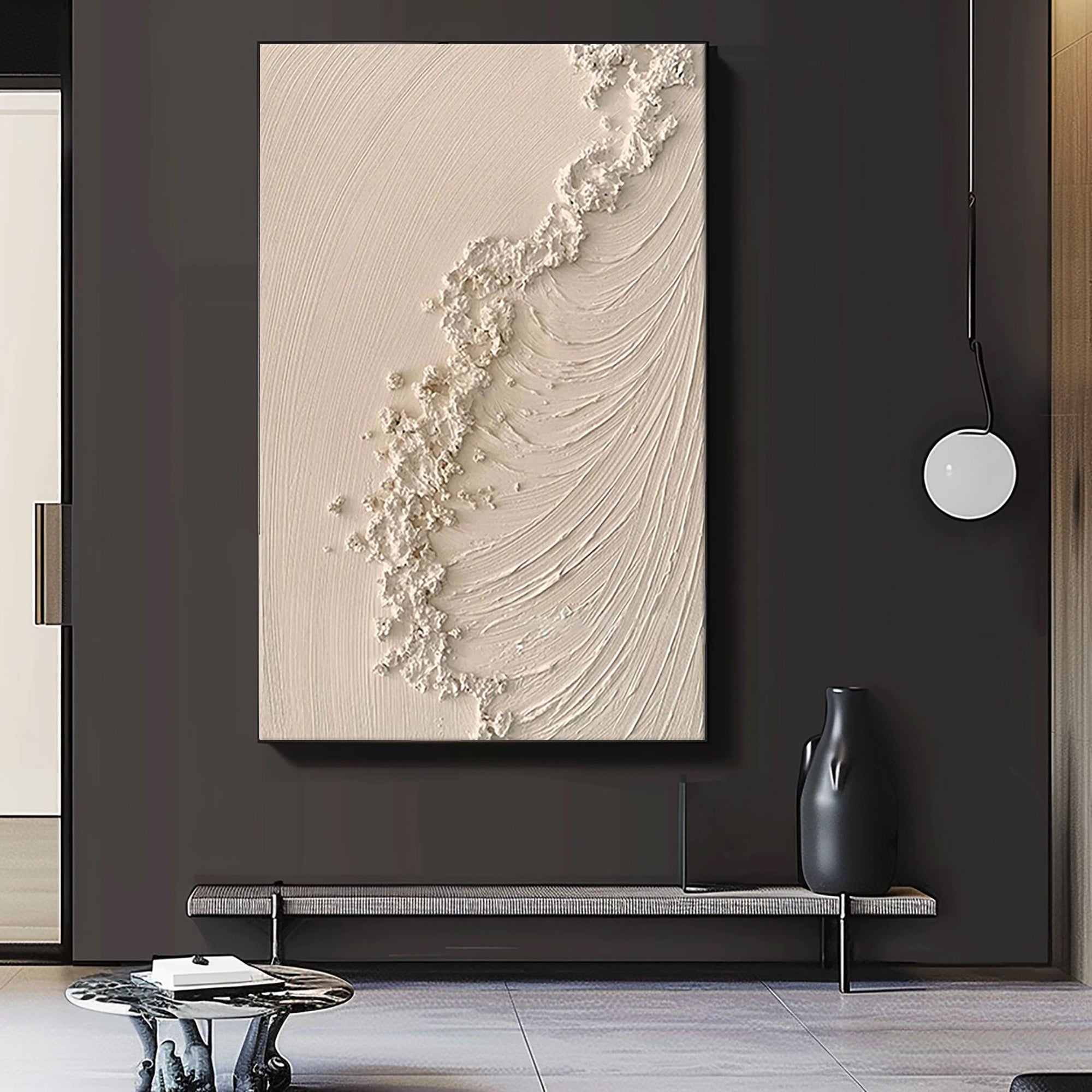Plaster Art Painting hand - painted #HM1813