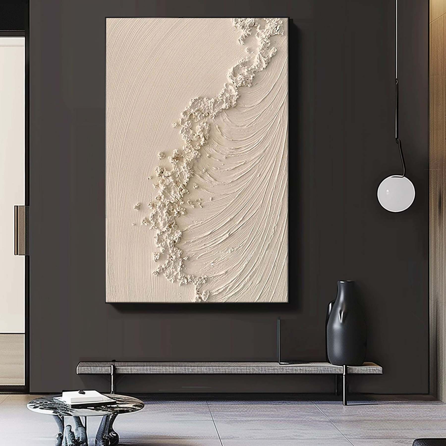 Plaster Art Painting hand - painted #HM1813