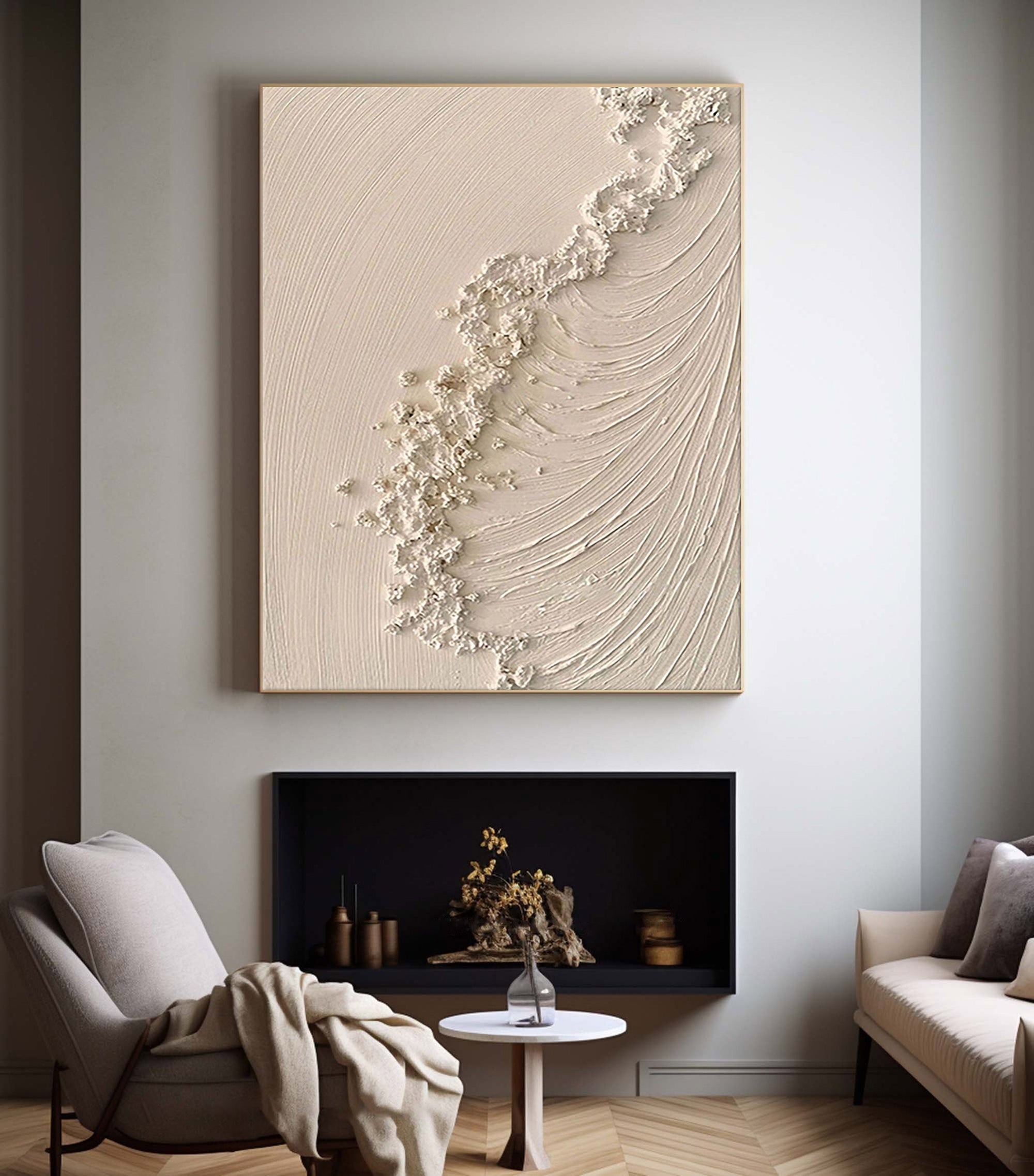 Plaster Art Painting hand - painted #HM1813