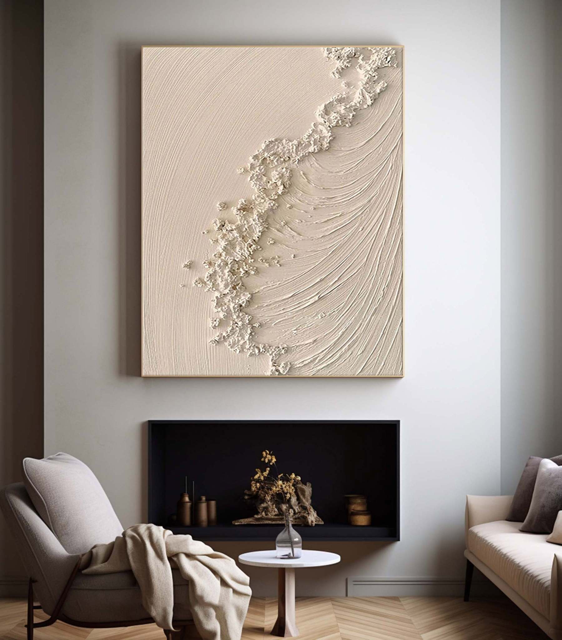 Plaster Art Painting hand - painted #HM1813